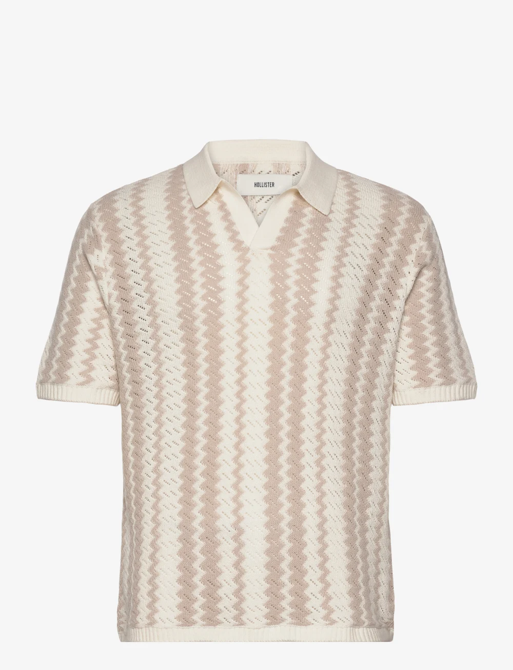 Hollister - HCo. GUYS SWEATERS - stickade pikéer - whisper white/pumice stone - 0