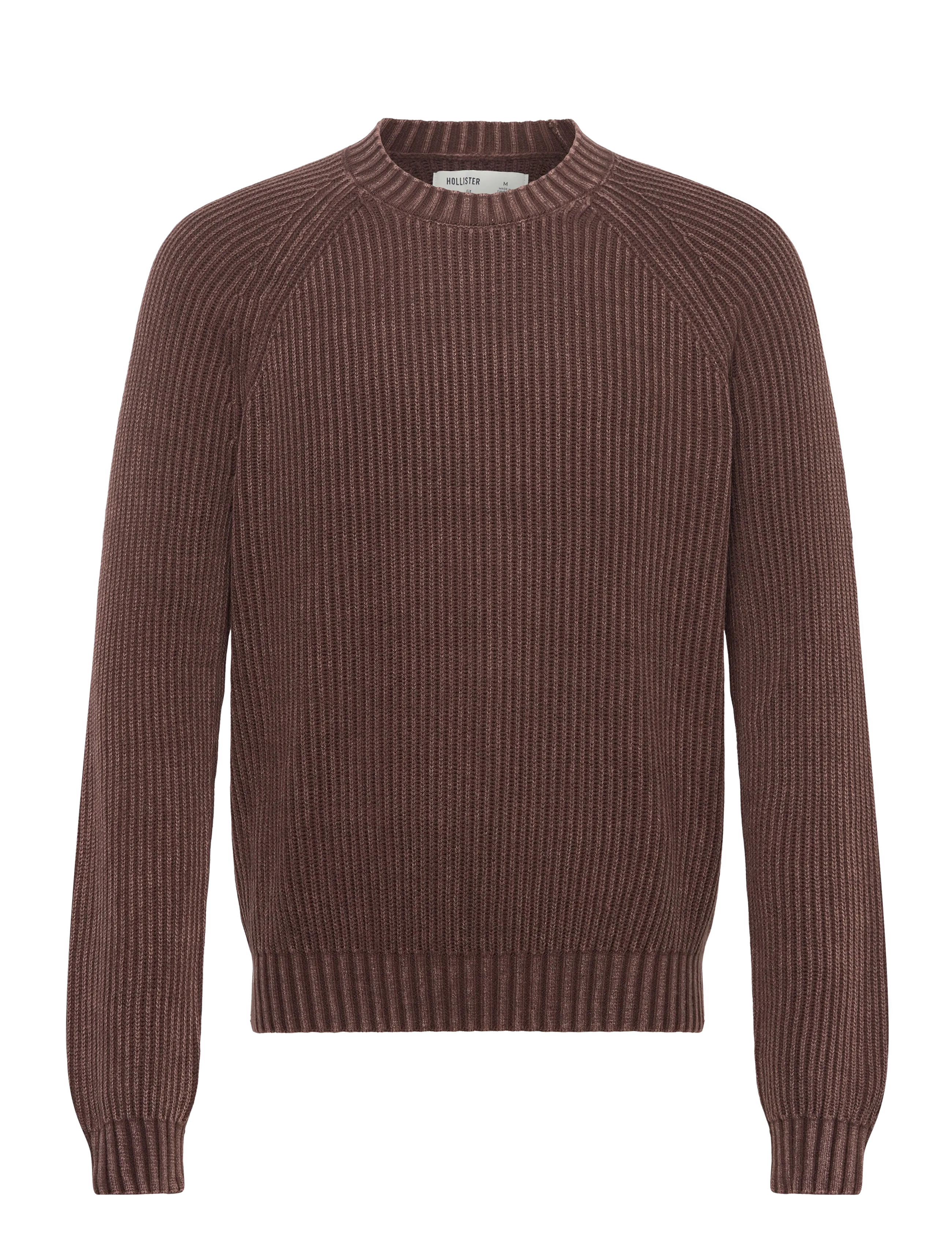 Hollister Boxy Wash Crew, S, Brown, Strik > Runde Halse, Herre