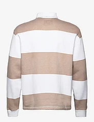 Hollister - HCo. GUYS SWEATSHIRTS - polo marškinėliai ilgomis rankovėmis - tan / white stripe - 1