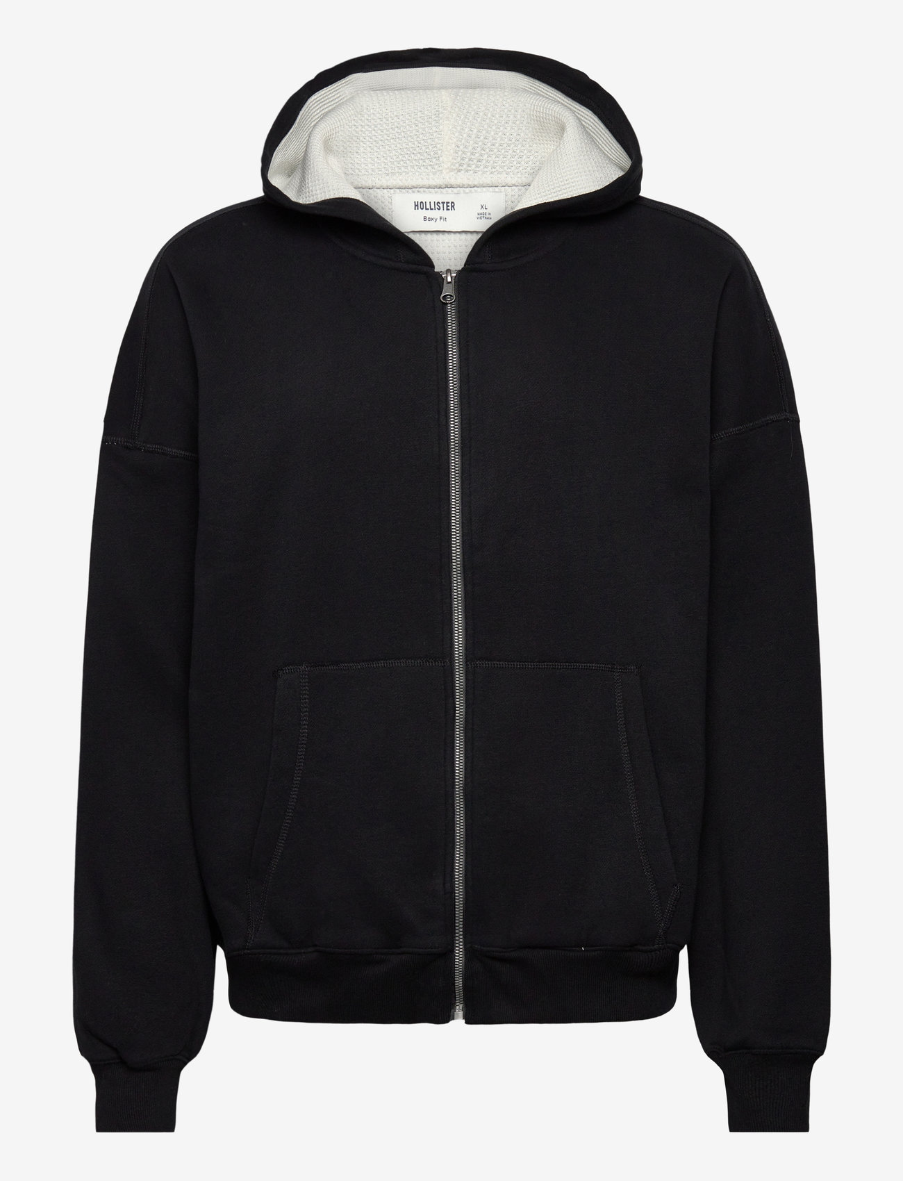 Hollister - BOXY WAFFLE LINED FULL ZIP - hoodies - 900 - 0