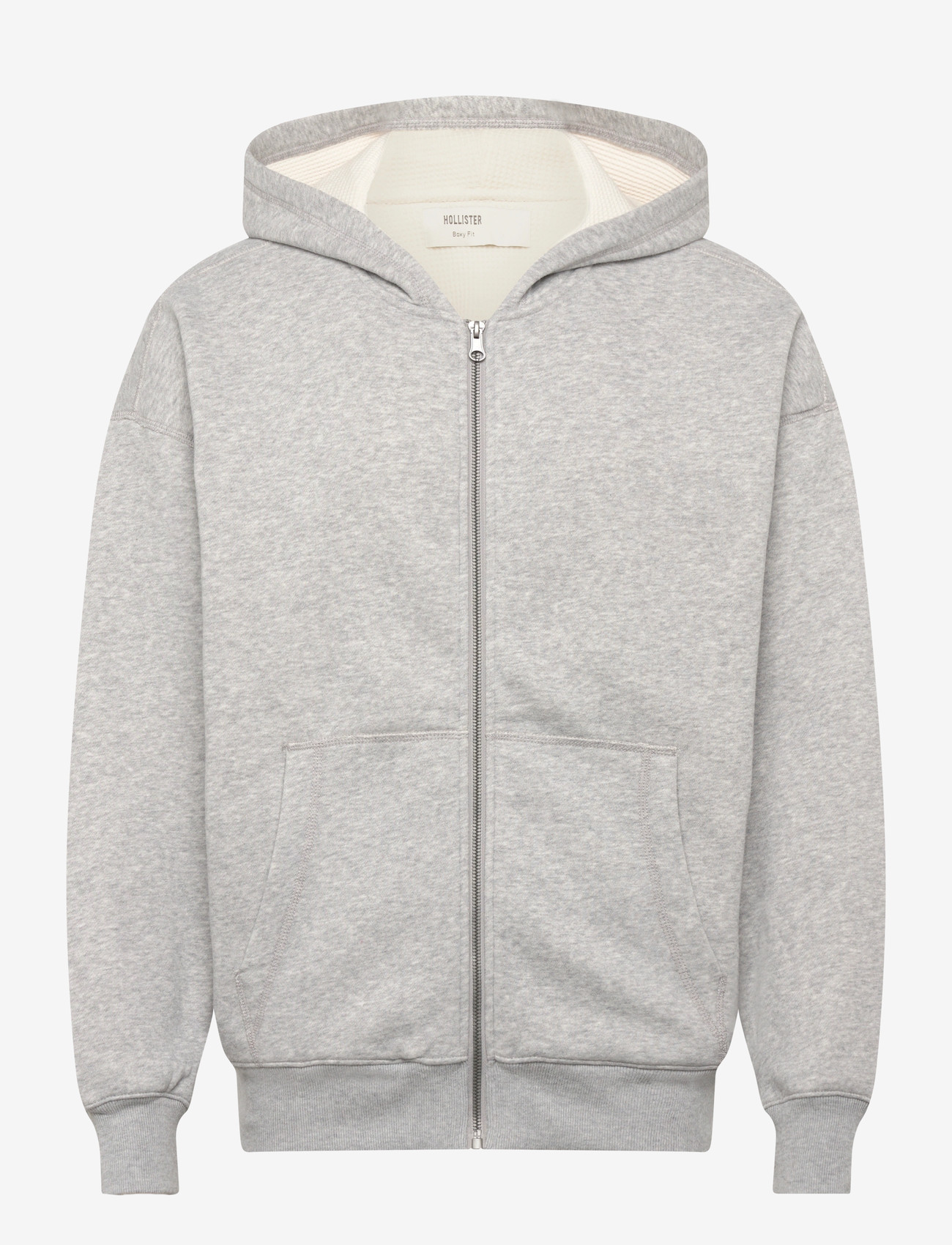 Hollister - BOXY WAFFLE LINED FULL ZIP - hættetrøjer - 122 - 0