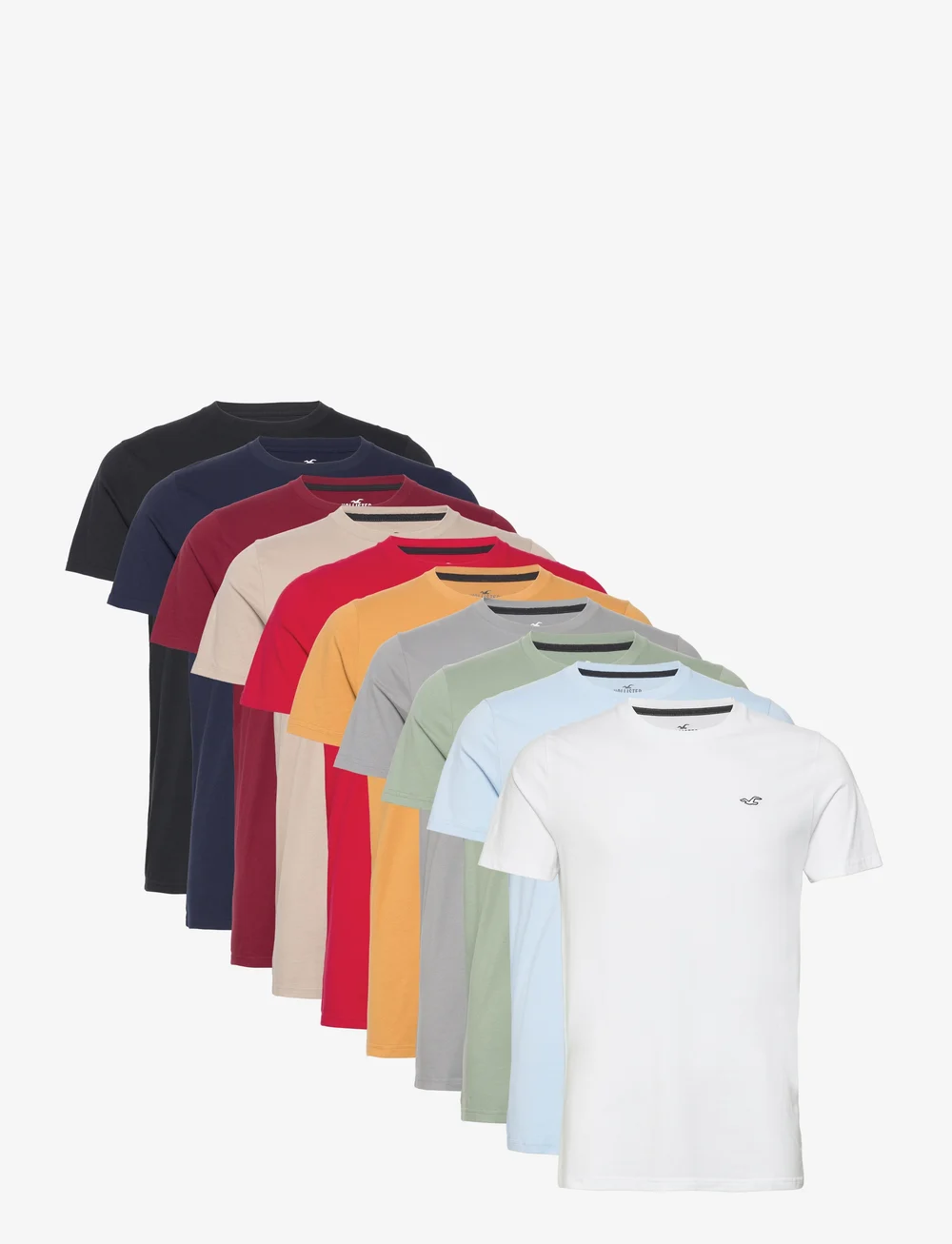 Hollister Hco. Guys Knits Ss Crew 10pk Multi patterned 149