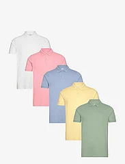 Hollister - HCo. GUYS KNITS - short-sleeved polos - white/pink/yellow/blue/green - 0