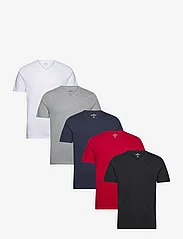 Hollister - HCo. GUYS KNITS - multipack t-shirts - white/grey/red/navy/black - 0