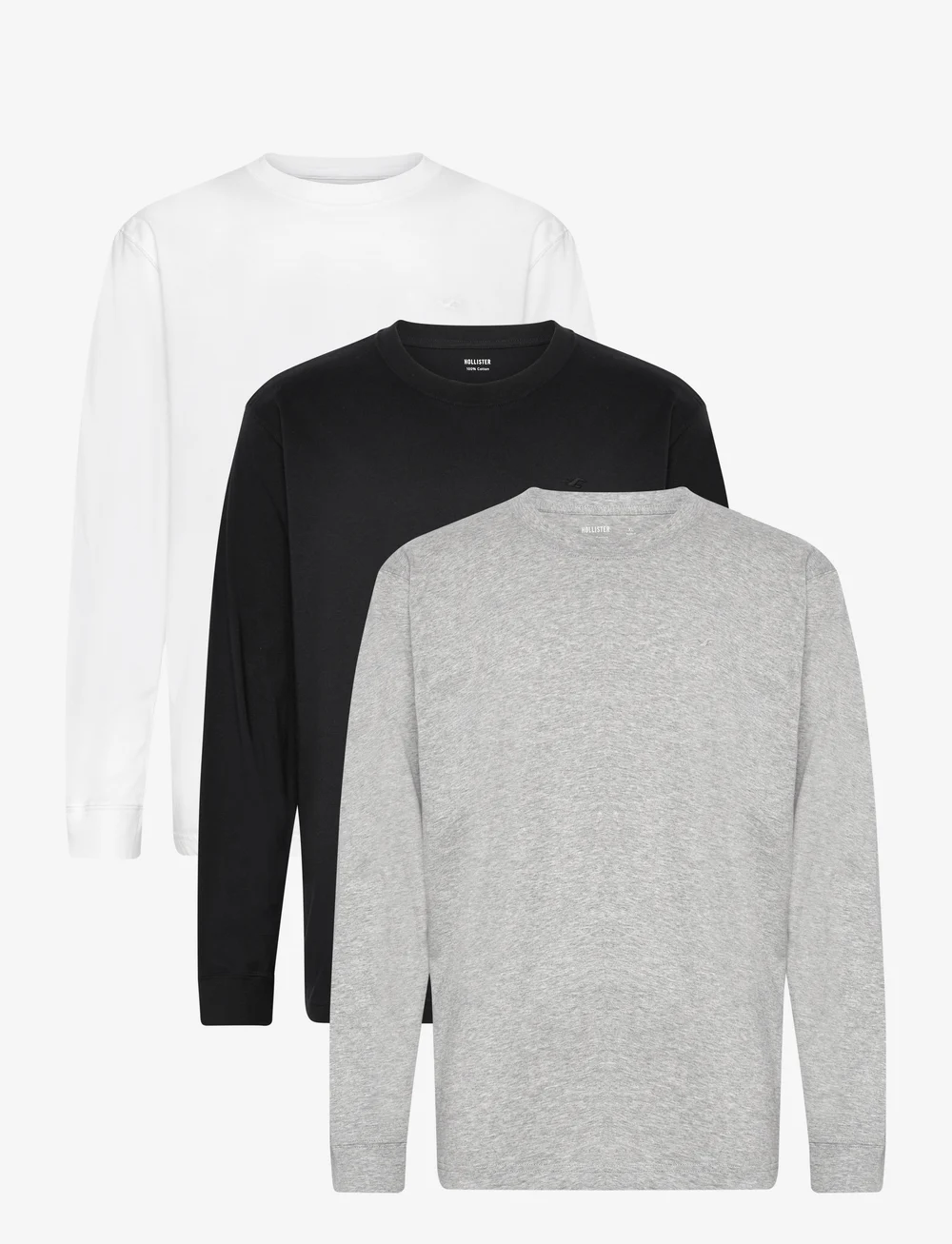 Hollister - HCo. GUYS KNITS - marškinėliai ilgomis rankovėmis - white/bc06/black beauty - 0