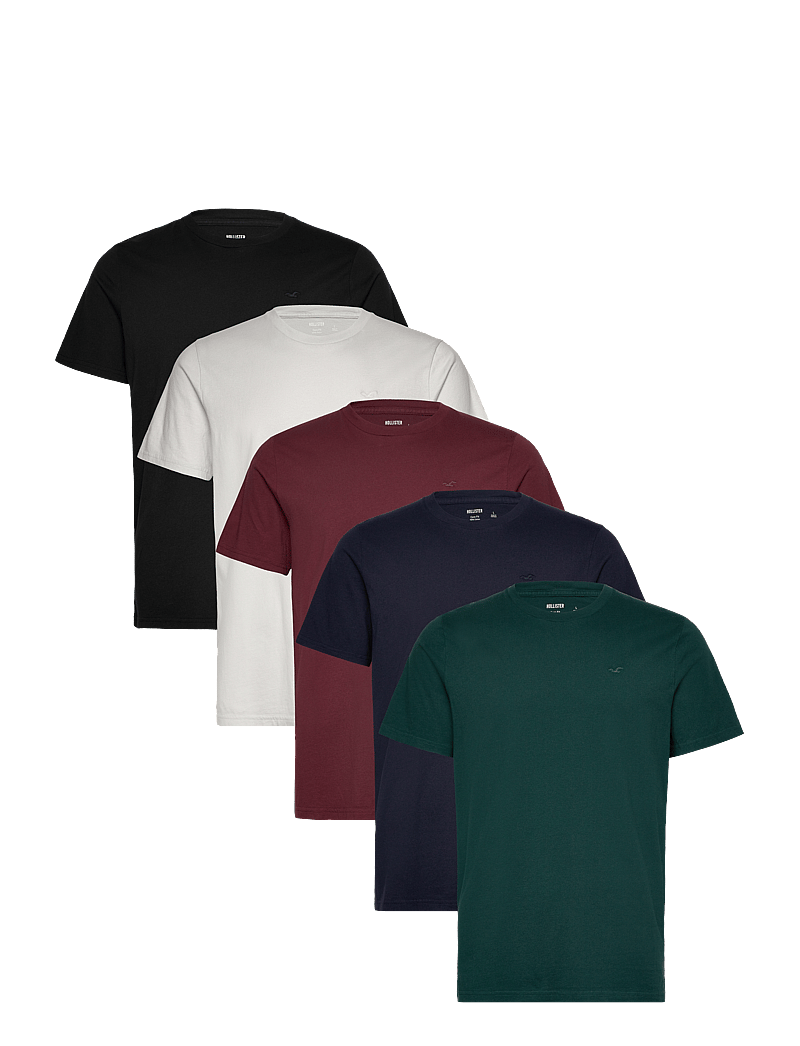 Hollister - ICON T SHIRT 5 PACK - marškinėlių komplektas - 5 pk - 0