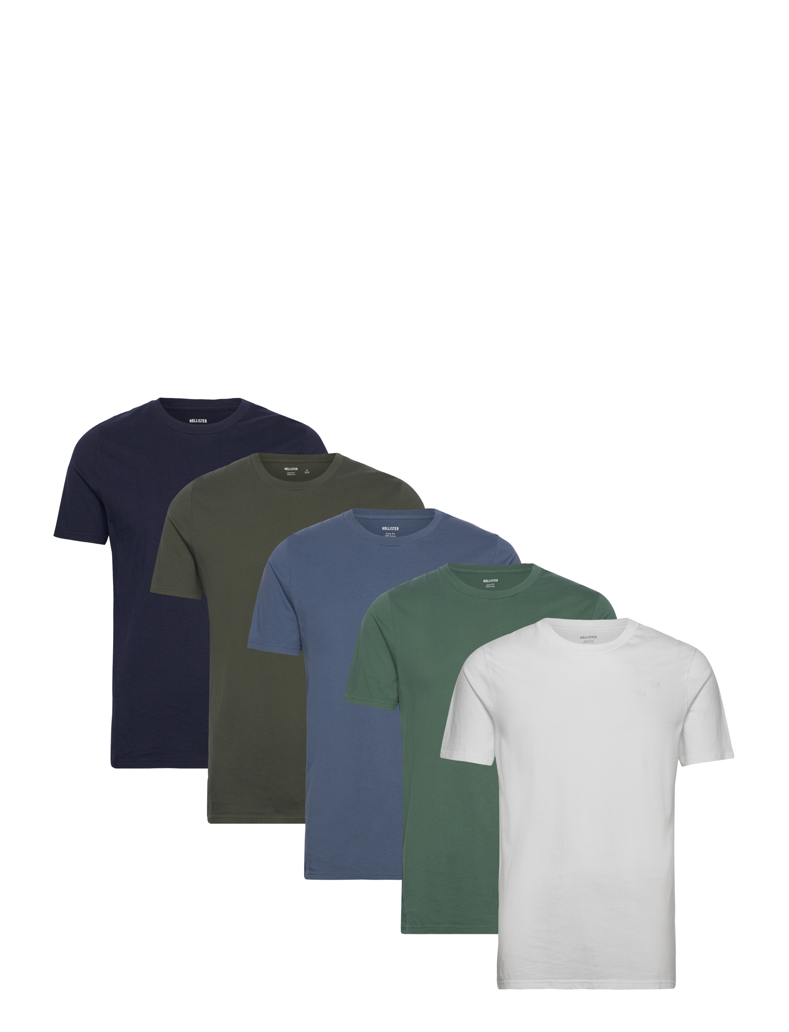 Hollister Icon T Shirt 5 Pack, XS, Multi/patterned, T-Shirts > Kortærmede, Herre