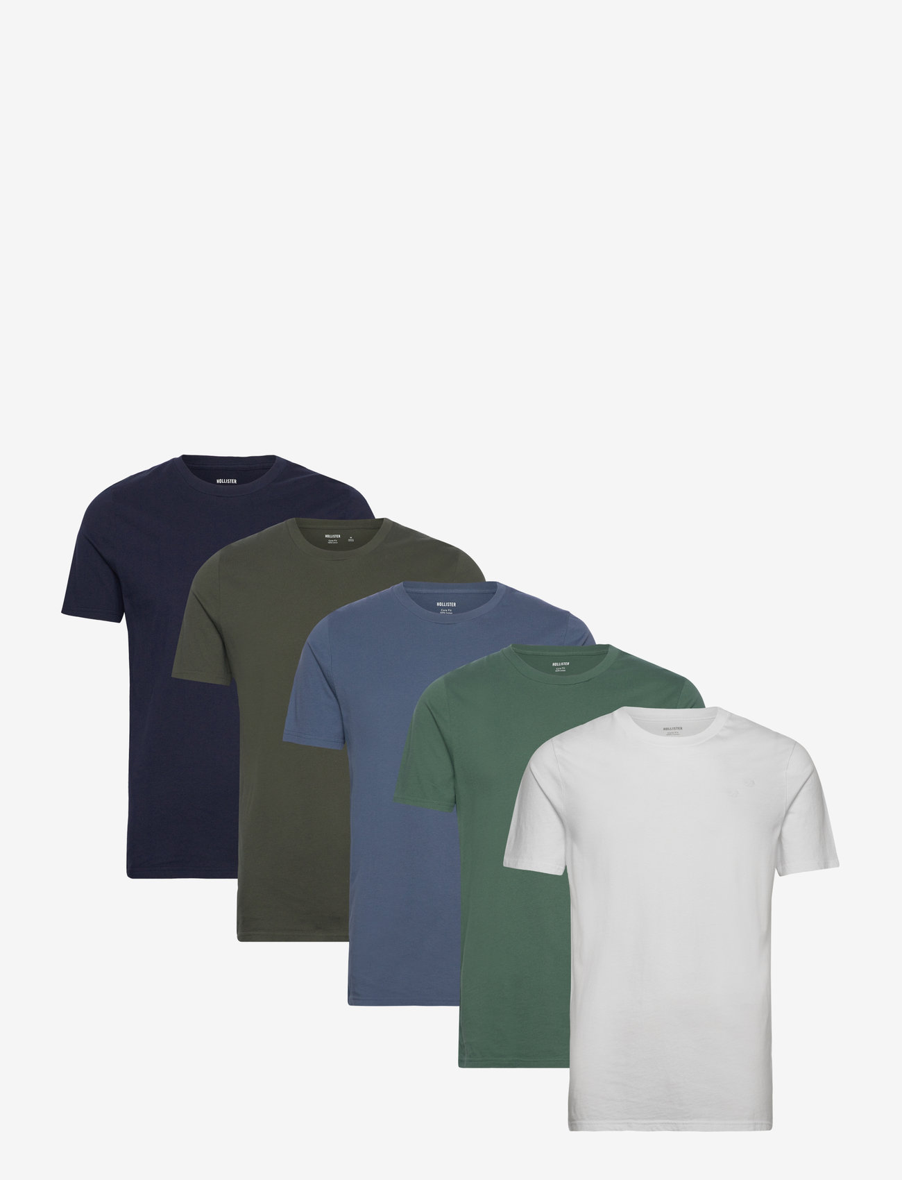Hollister - ICON T SHIRT 5 PACK - multipack t-shirts - 5 pk - 0