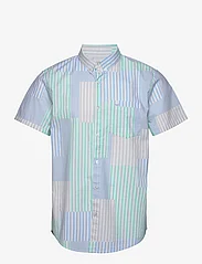 Hollister - HCo. GUYS WOVENS - kortermede skjorter - green patchwork stripe - 0