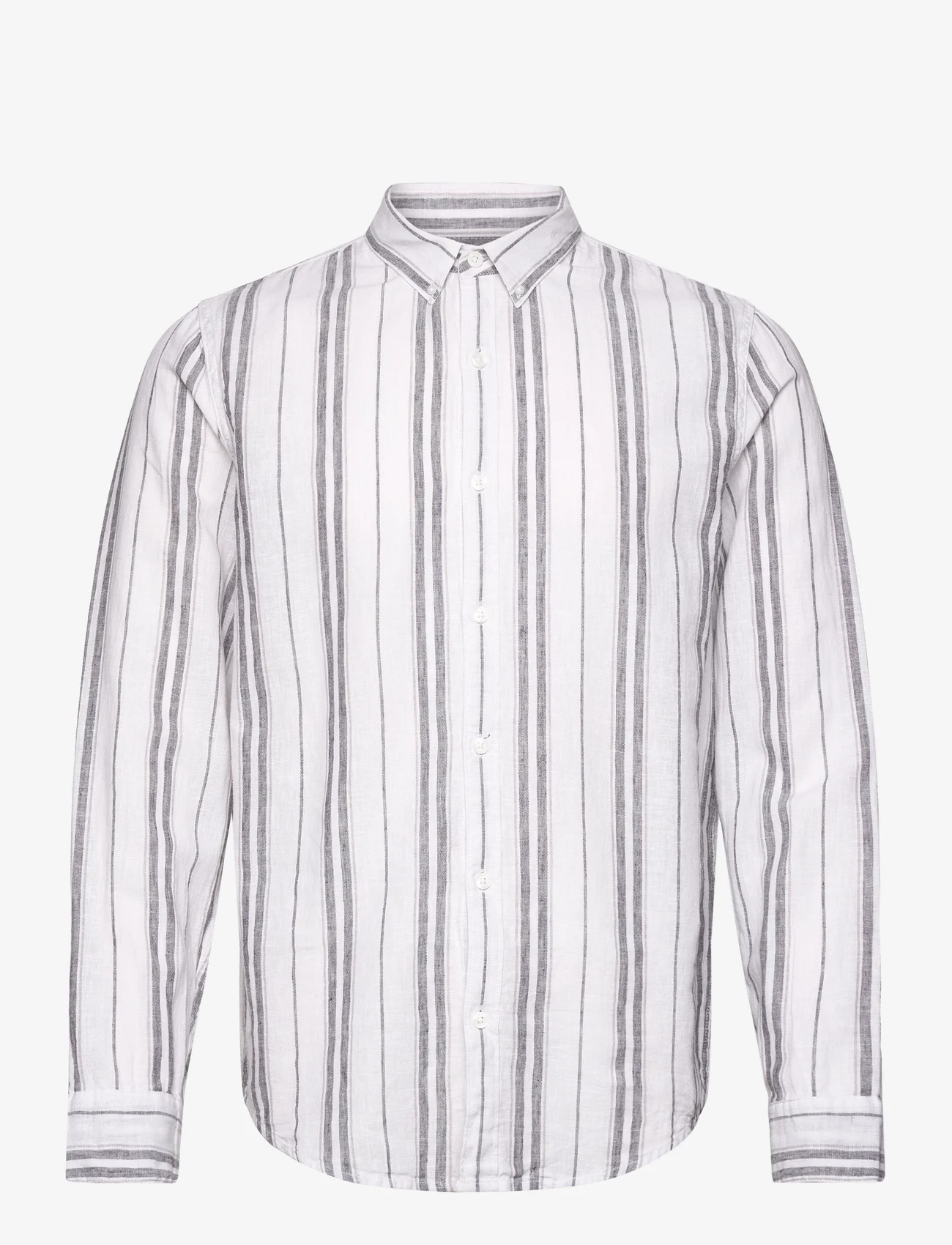 Hollister - HCo. GUYS WOVENS - linneskjortor - white stripe - 0
