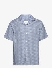 Hollister - HCo. GUYS WOVENS - short-sleeved shirts - blue allover jacquard - 0