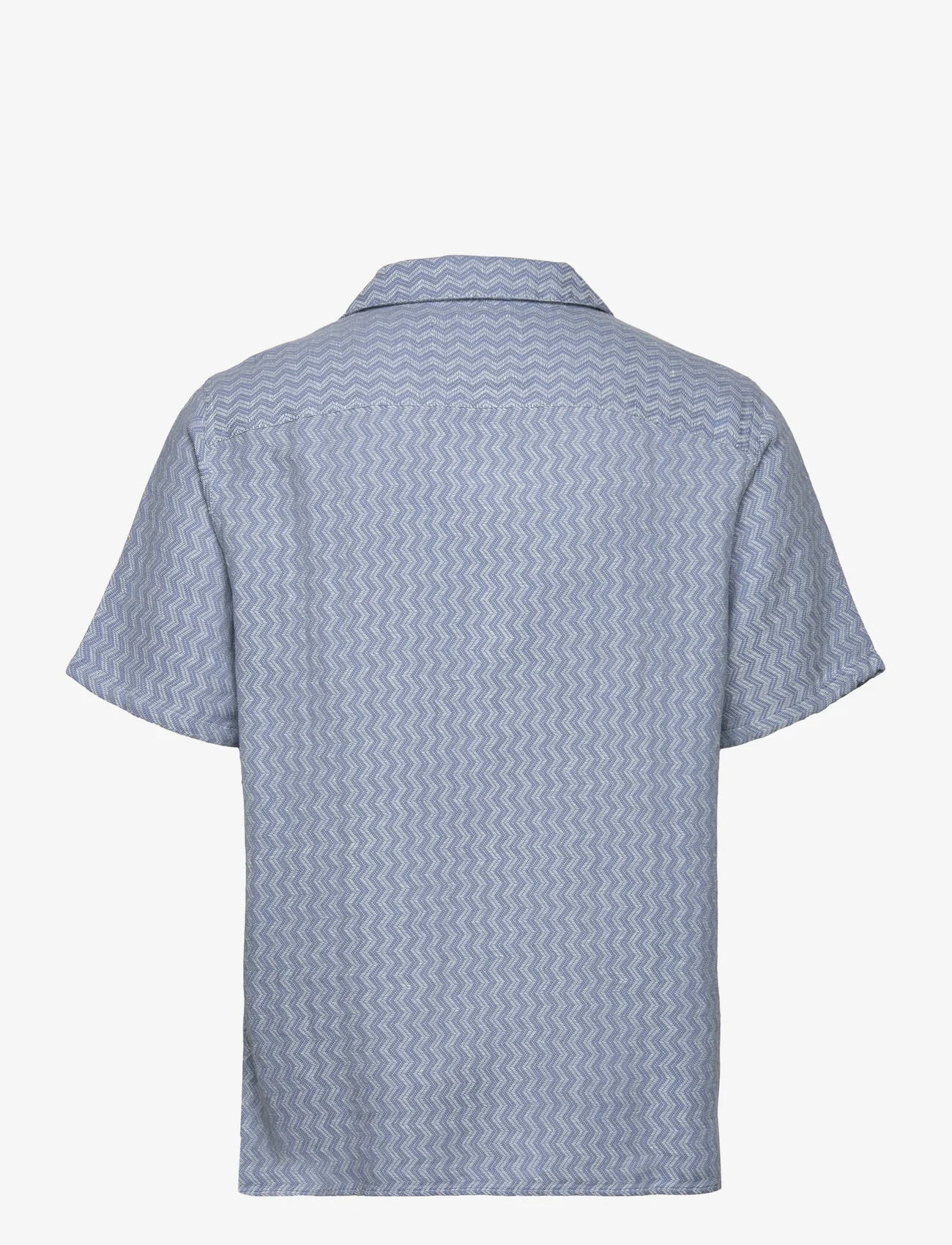 Hollister - HCo. GUYS WOVENS - short-sleeved shirts - blue allover jacquard - 1