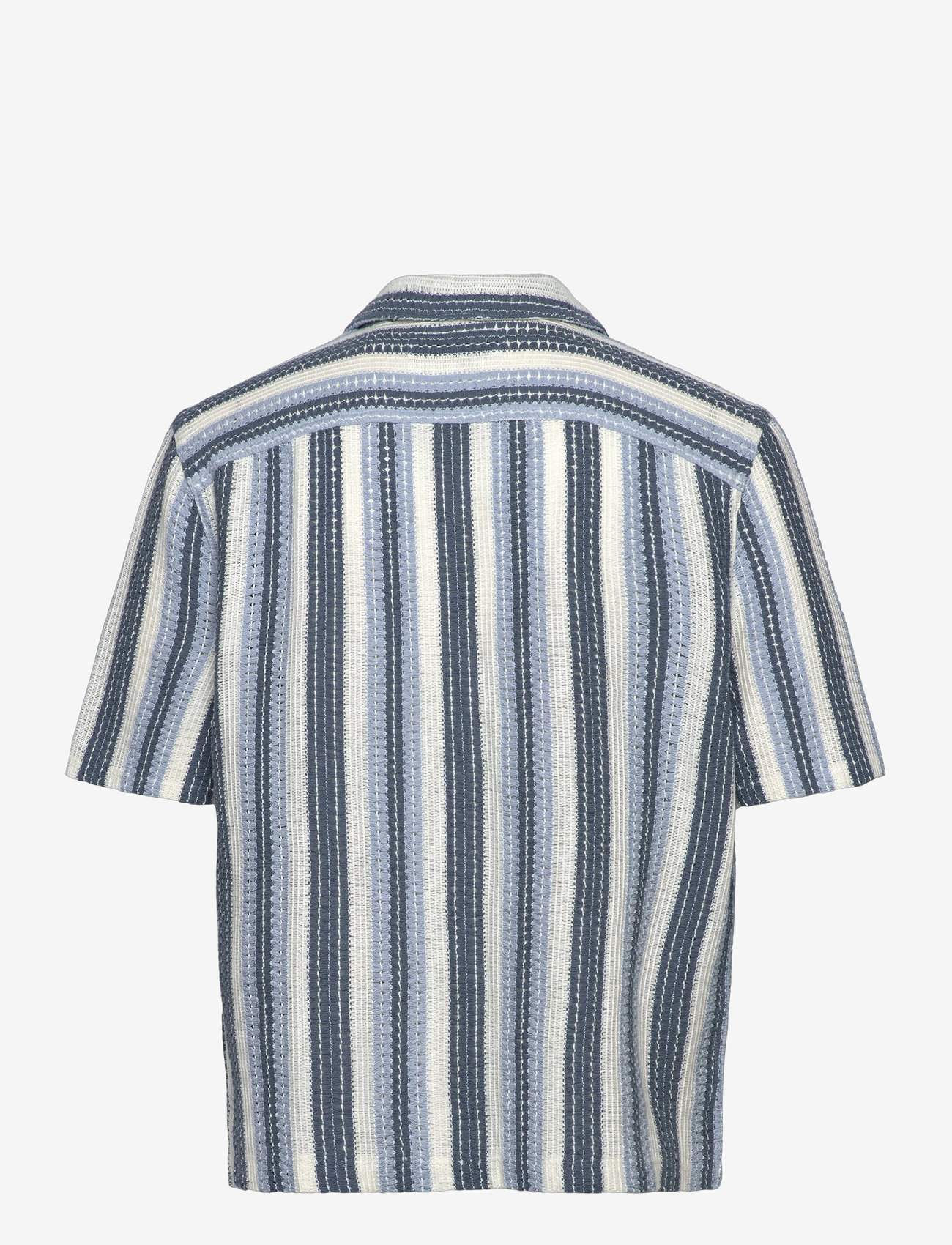 Hollister - HCo. GUYS WOVENS - kortärmade skjortor - cooktown crochet tan blue - 1