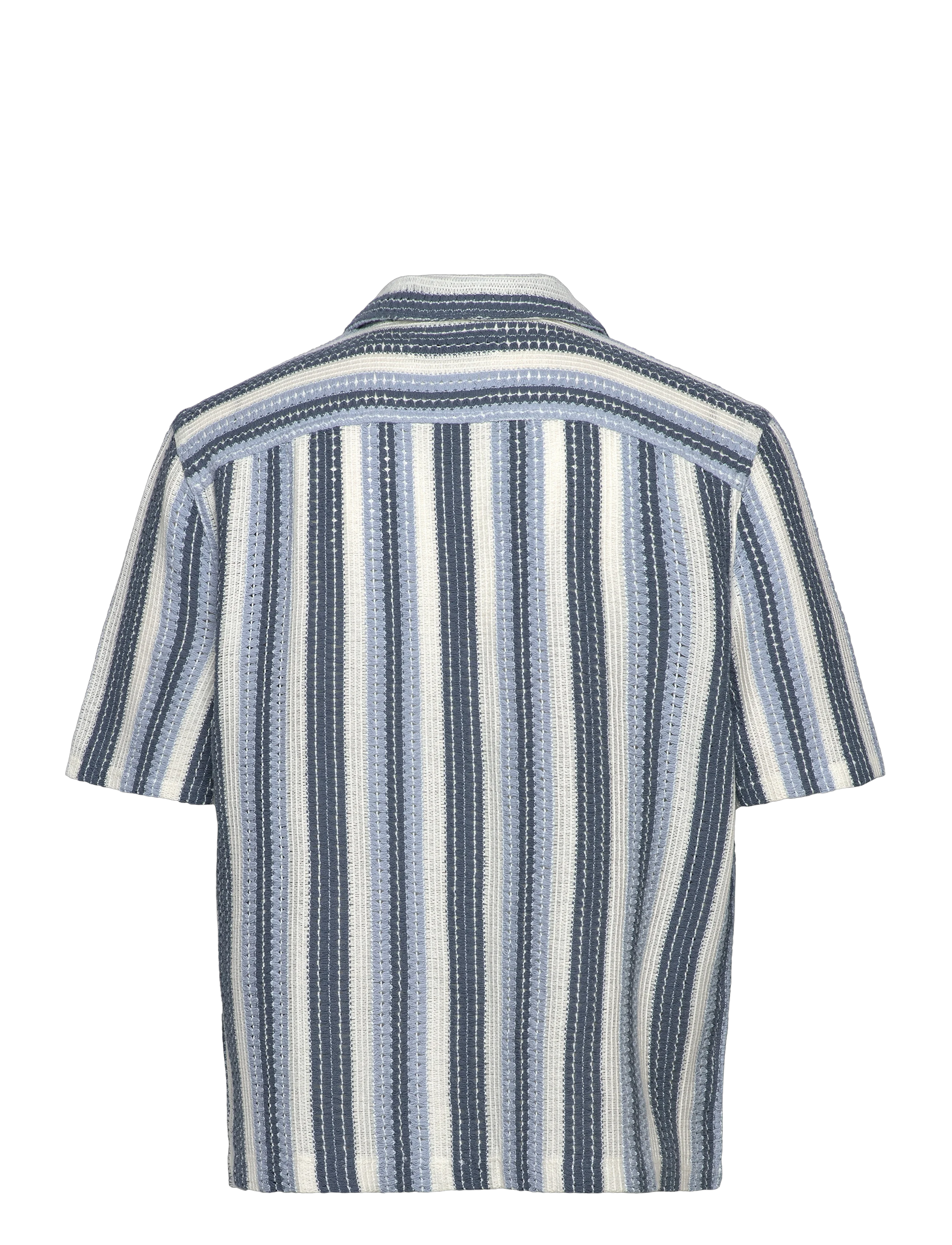 Hollister - HCo. GUYS WOVENS - kortärmade skjortor - cooktown crochet tan blue - 1