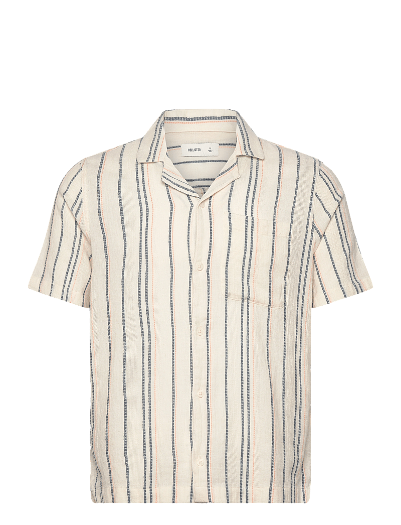 Hollister - HCo. GUYS WOVENS - hørskjorter - sydney stripe cream - 0
