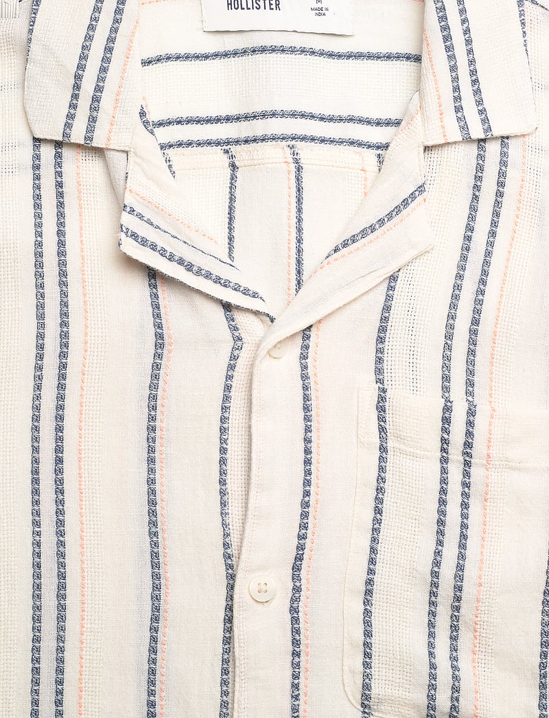Hollister - HCo. GUYS WOVENS - hørskjorter - sydney stripe cream - 2