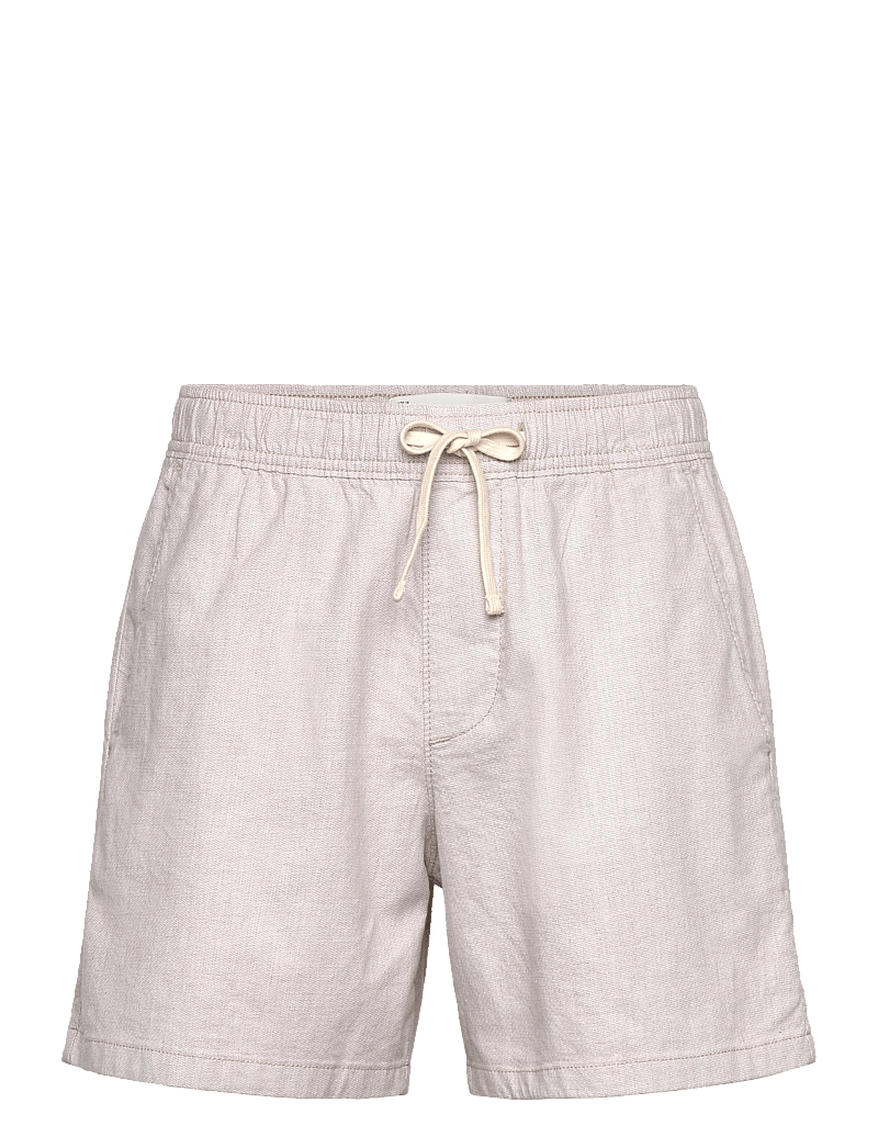 Hollister - HCo. GUYS SHORTS - hørshorts - dune x white zig zag - 0