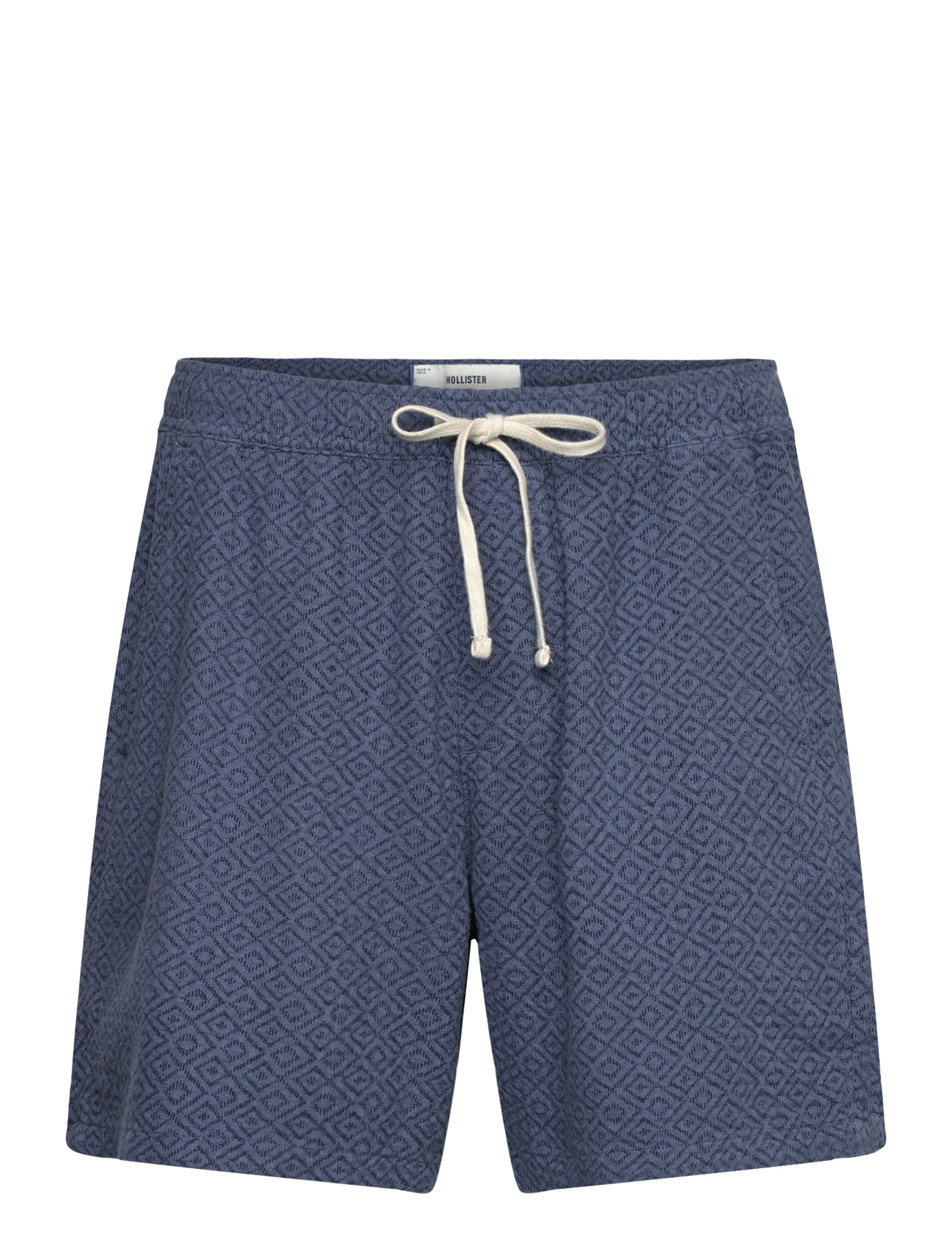 Hollister - Linen-Blend Pull-On Shorts - navy printed texture - 0