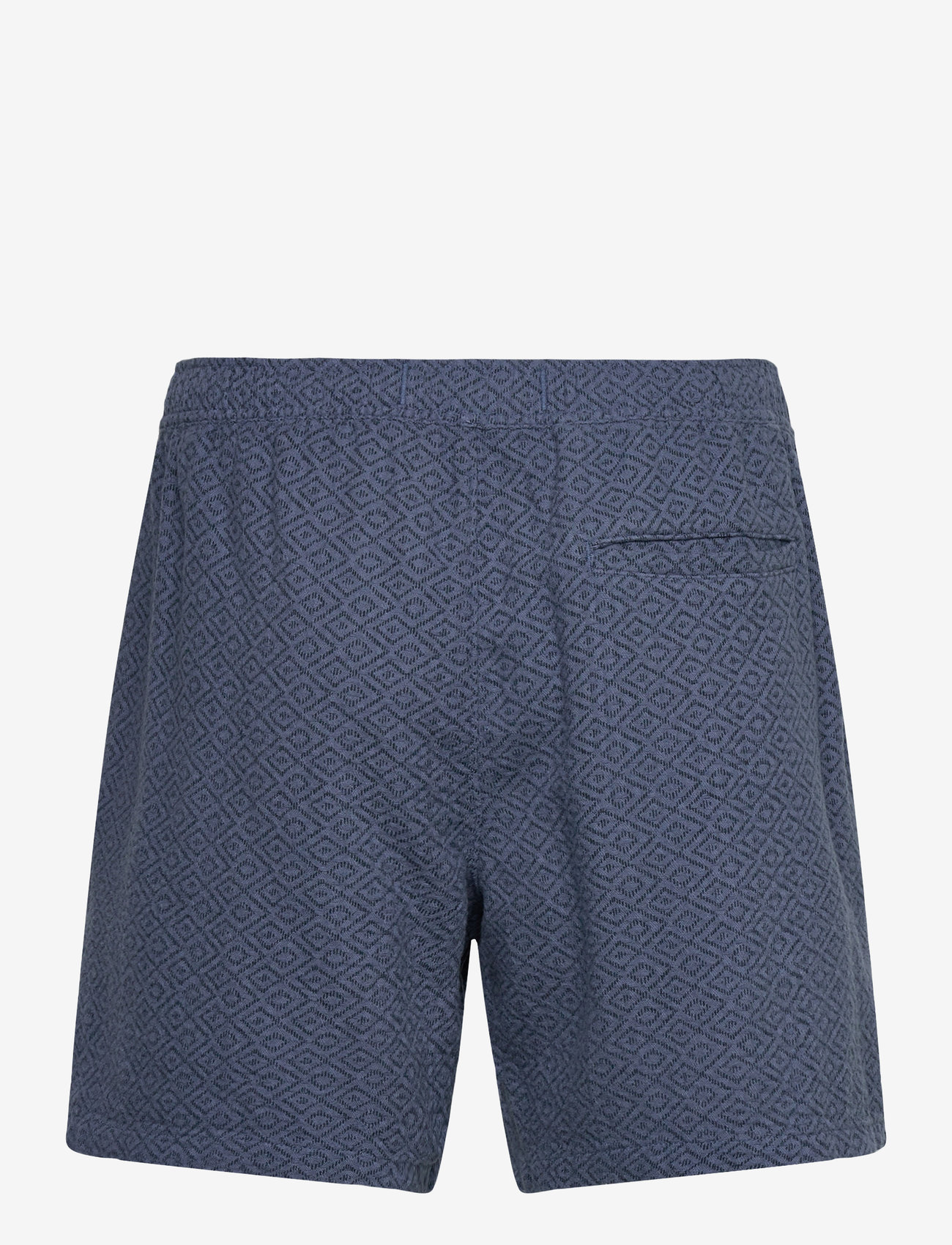 Hollister - Linen-Blend Pull-On Shorts - szorty lniane - navy printed texture - 1