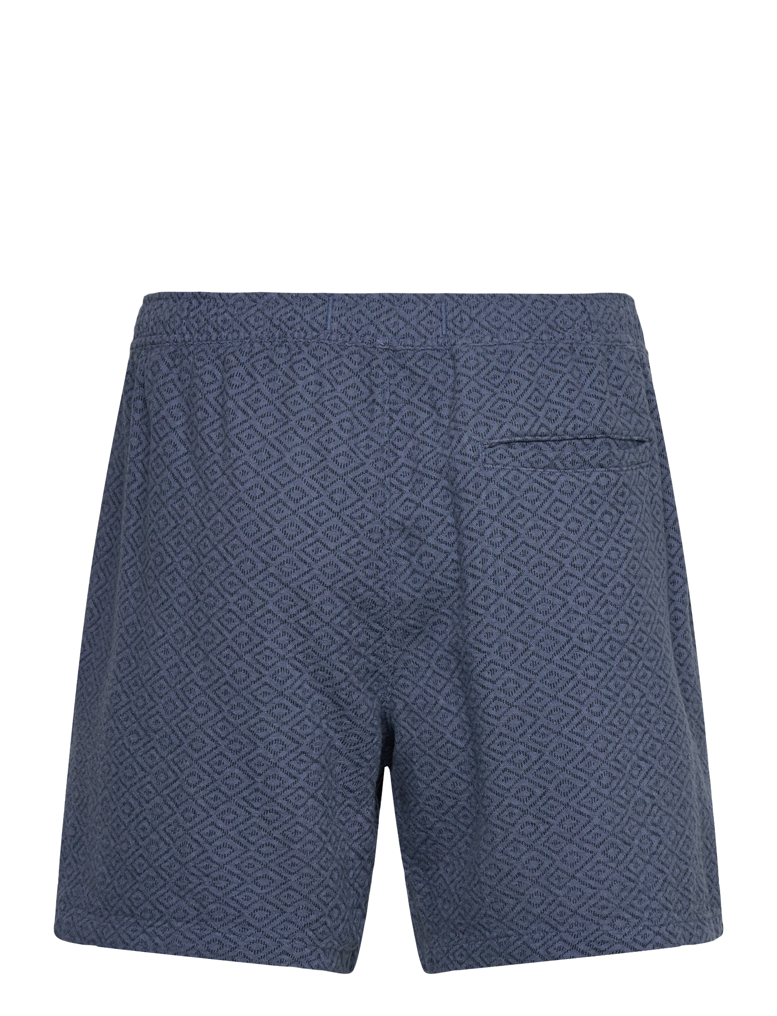 Hollister - Linen-Blend Pull-On Shorts - navy printed texture - 1