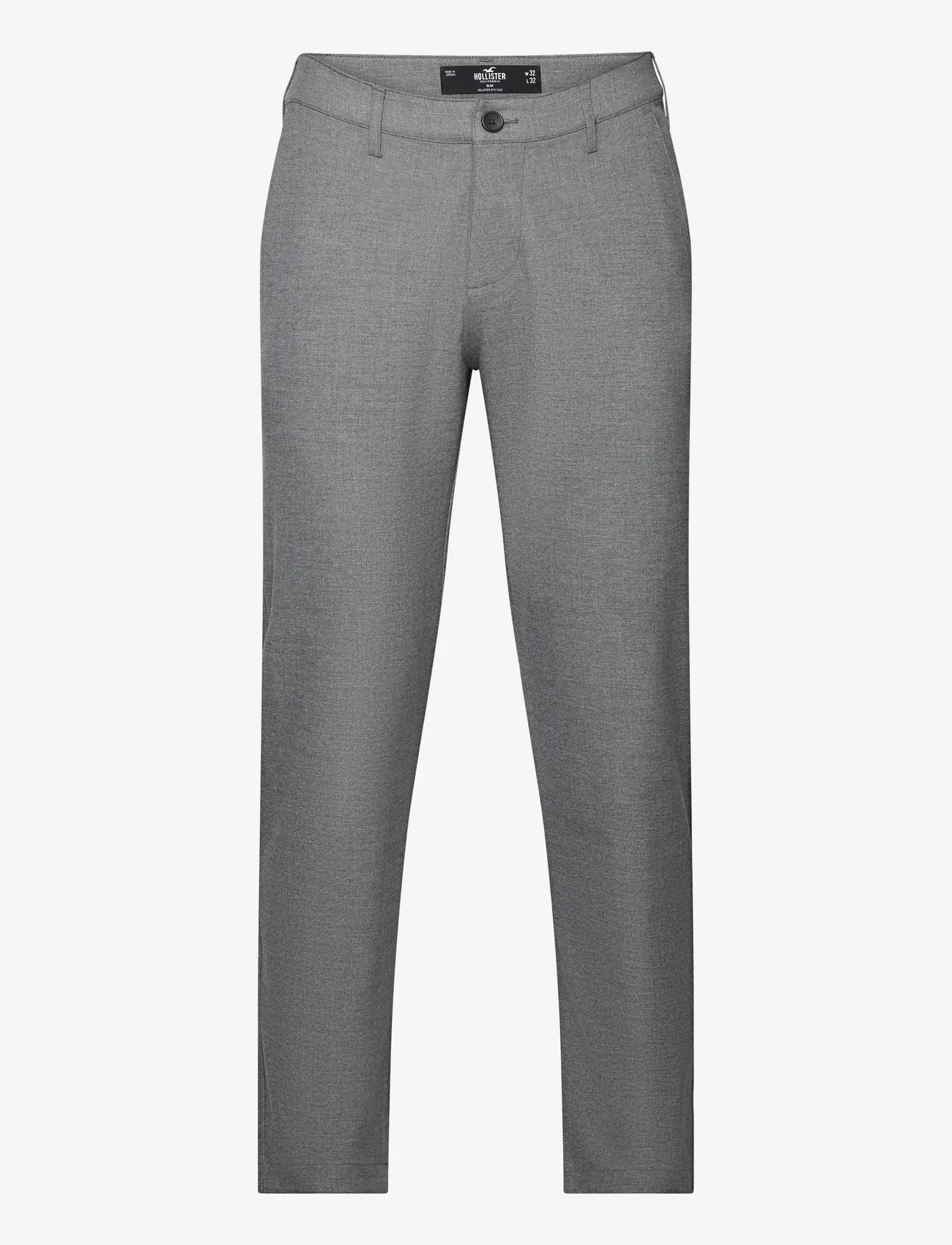 Hollister - HCo. GUYS PANTS - kostymbyxor - grey texture slim menswear - 0