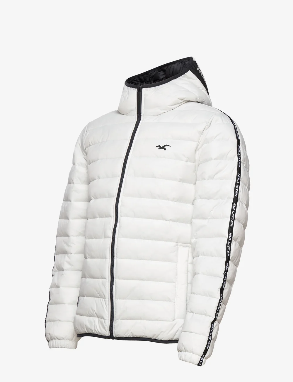 Hollister white 2025 puffer jacket