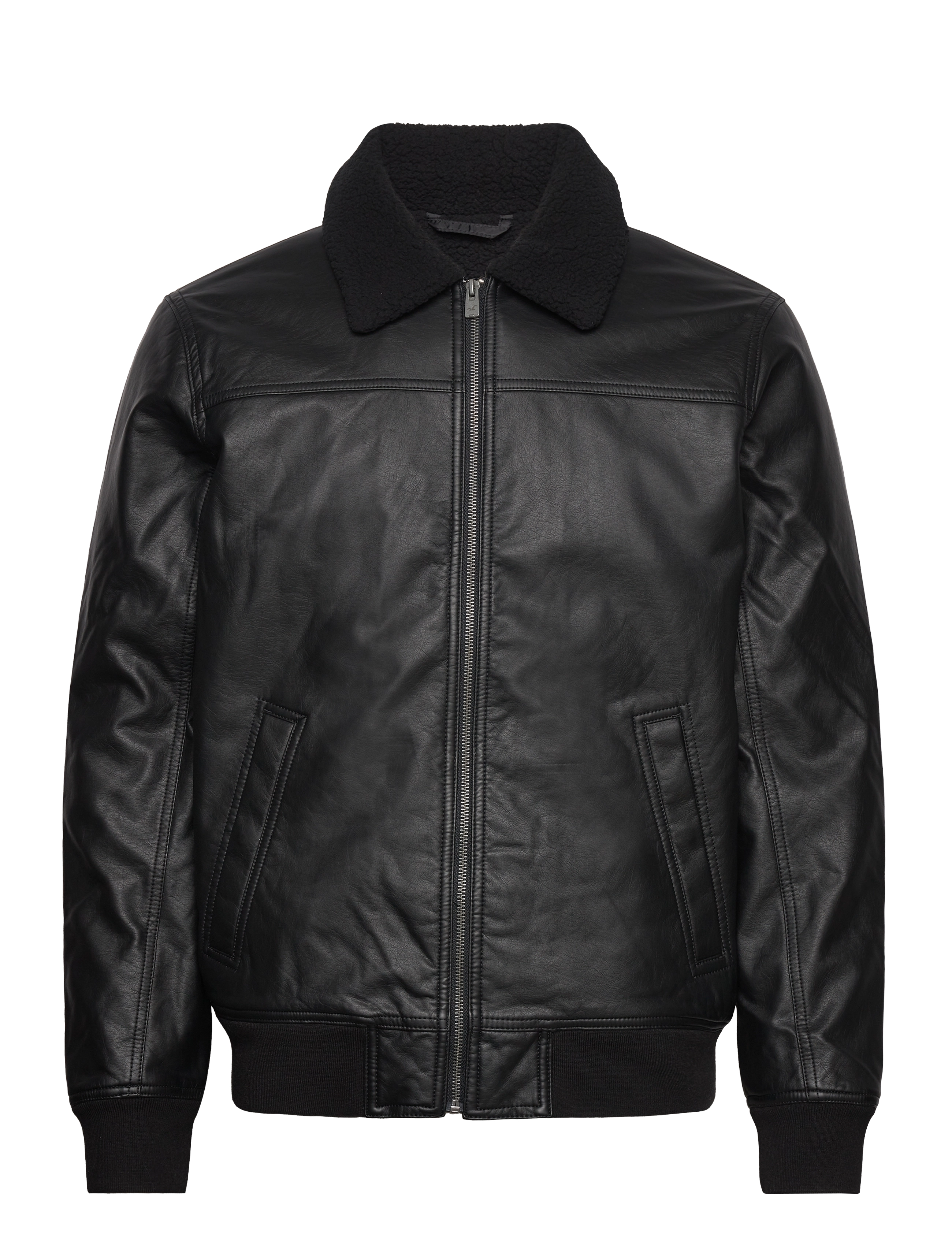 Hollister - HCo. GUYS OUTERWEAR - black leather - 0