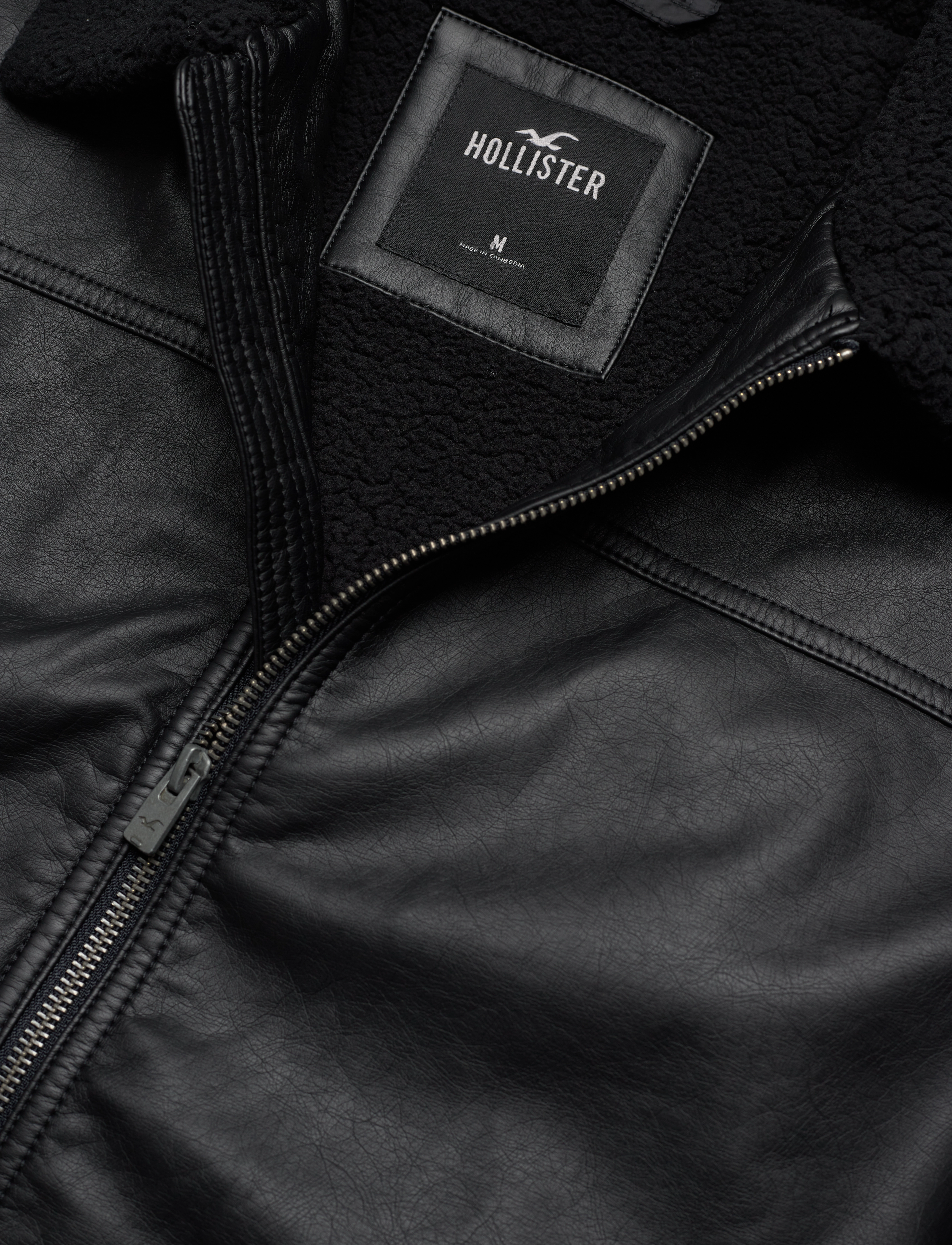 Hollister - HCo. GUYS OUTERWEAR - black leather - 2