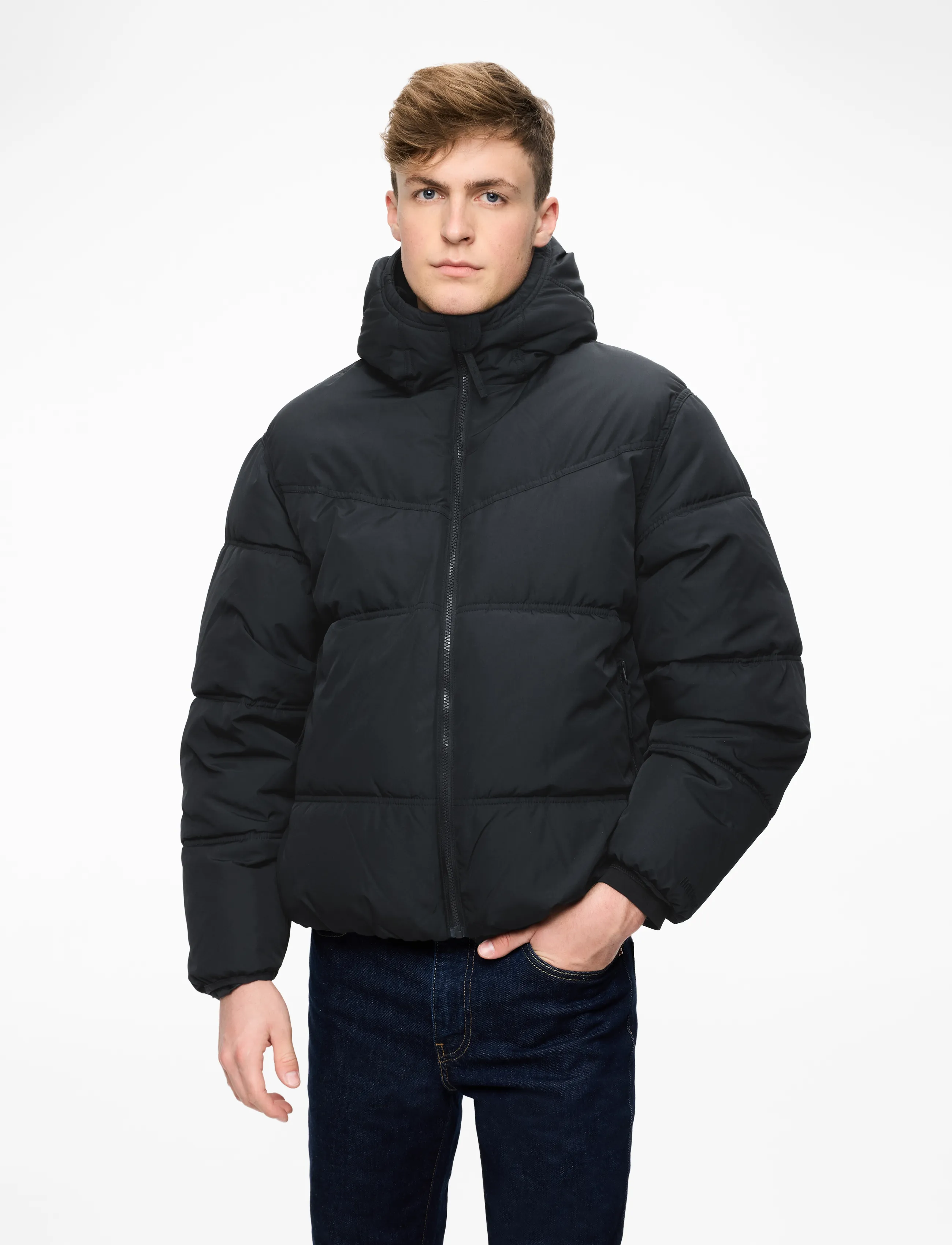 Hollister - HCo. GUYS OUTERWEAR - vinterjakker - black beauty - 0