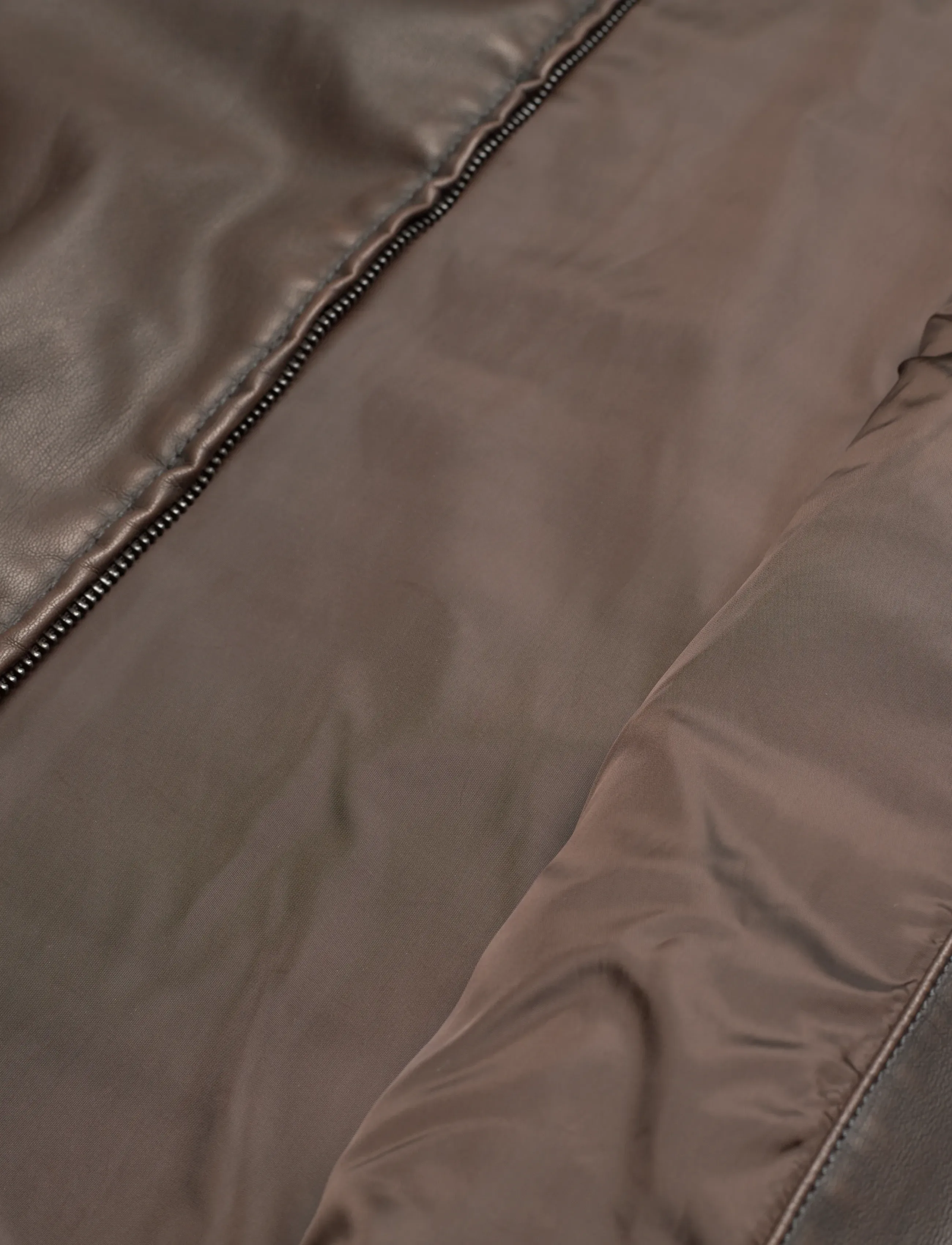 Hollister - BROWN FAUX LEATHER HARRINGTON - 410 - 4