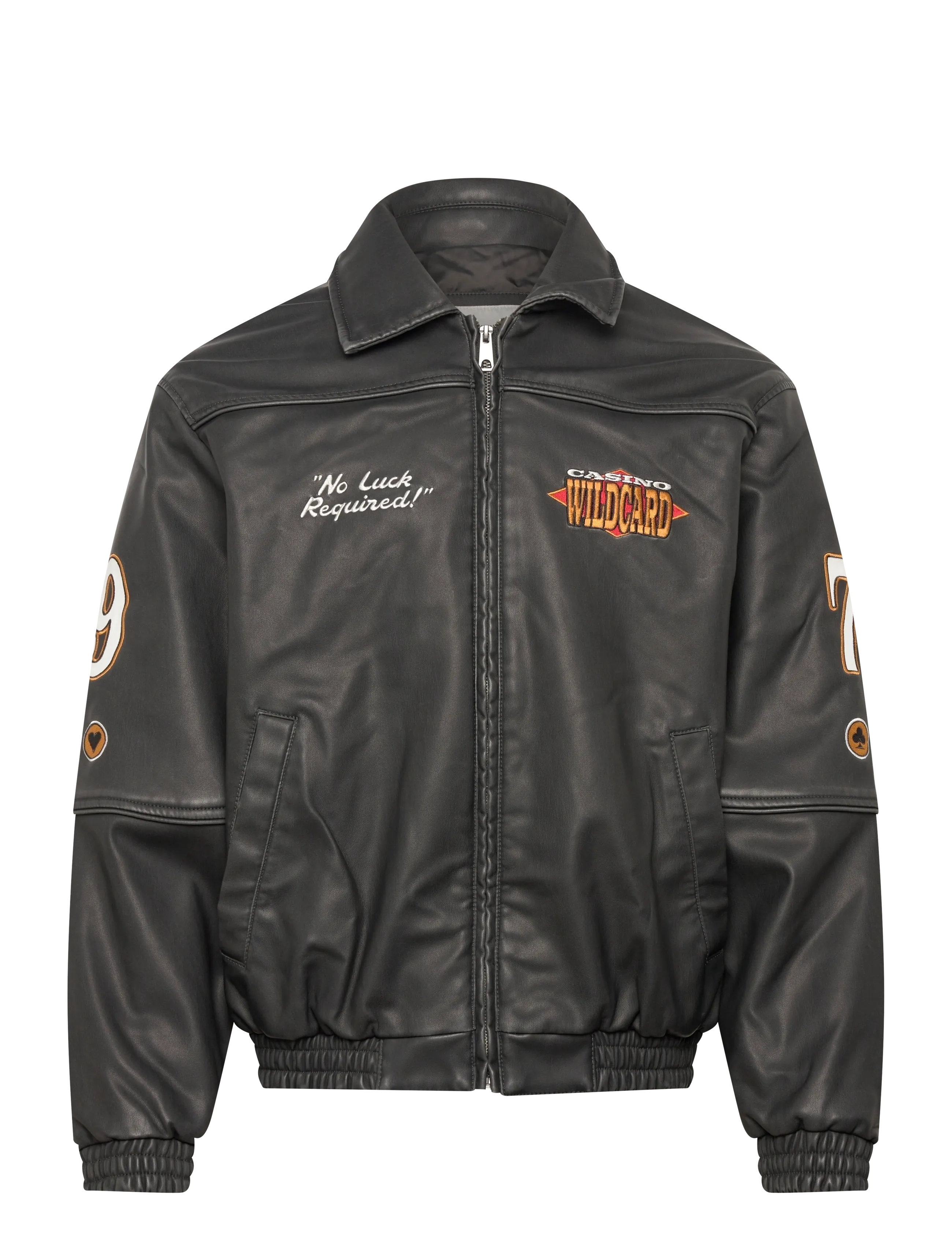 Hollister CASINO FAUX LEATHER JACKET - Hollister - 900 / black