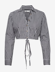 Hollister - HCo. GIRLS WOVENS - marškiniai ilgomis rankovėmis - black/white gigham - 0