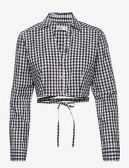 Hollister - HCo. GIRLS WOVENS - marškiniai ilgomis rankovėmis - black/white gigham - 1