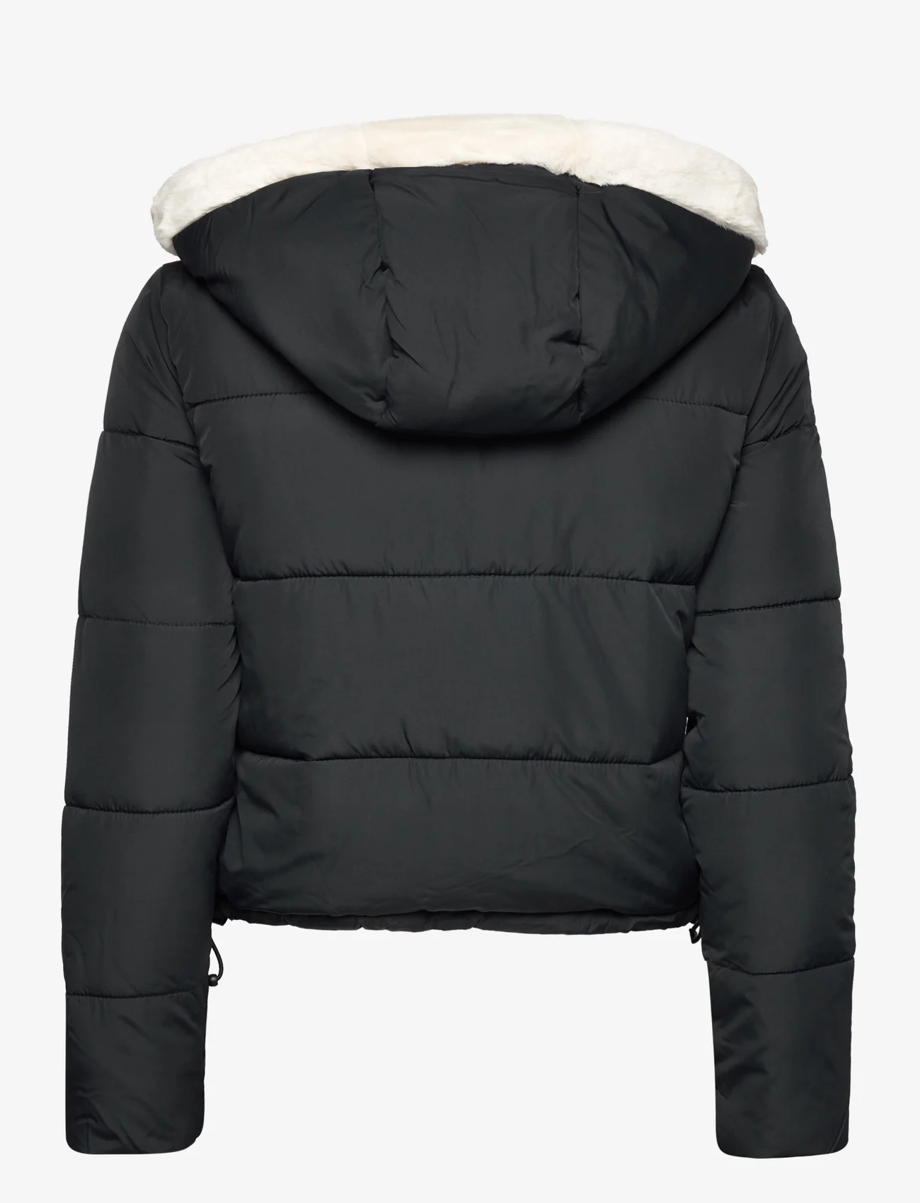Hollister - HCo. GIRLS OUTERWEAR - winter jacket - black with cream hood - 1