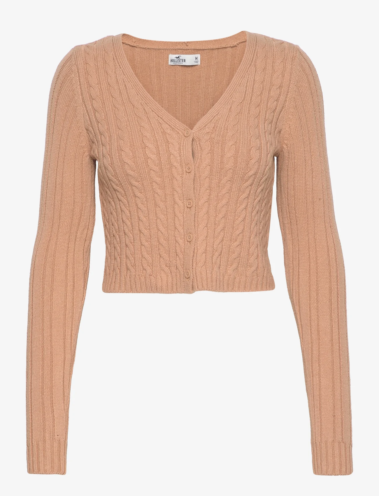 Hollister - HCo. GIRLS SWEATERS - cardigans - tan brown solid cable - 0