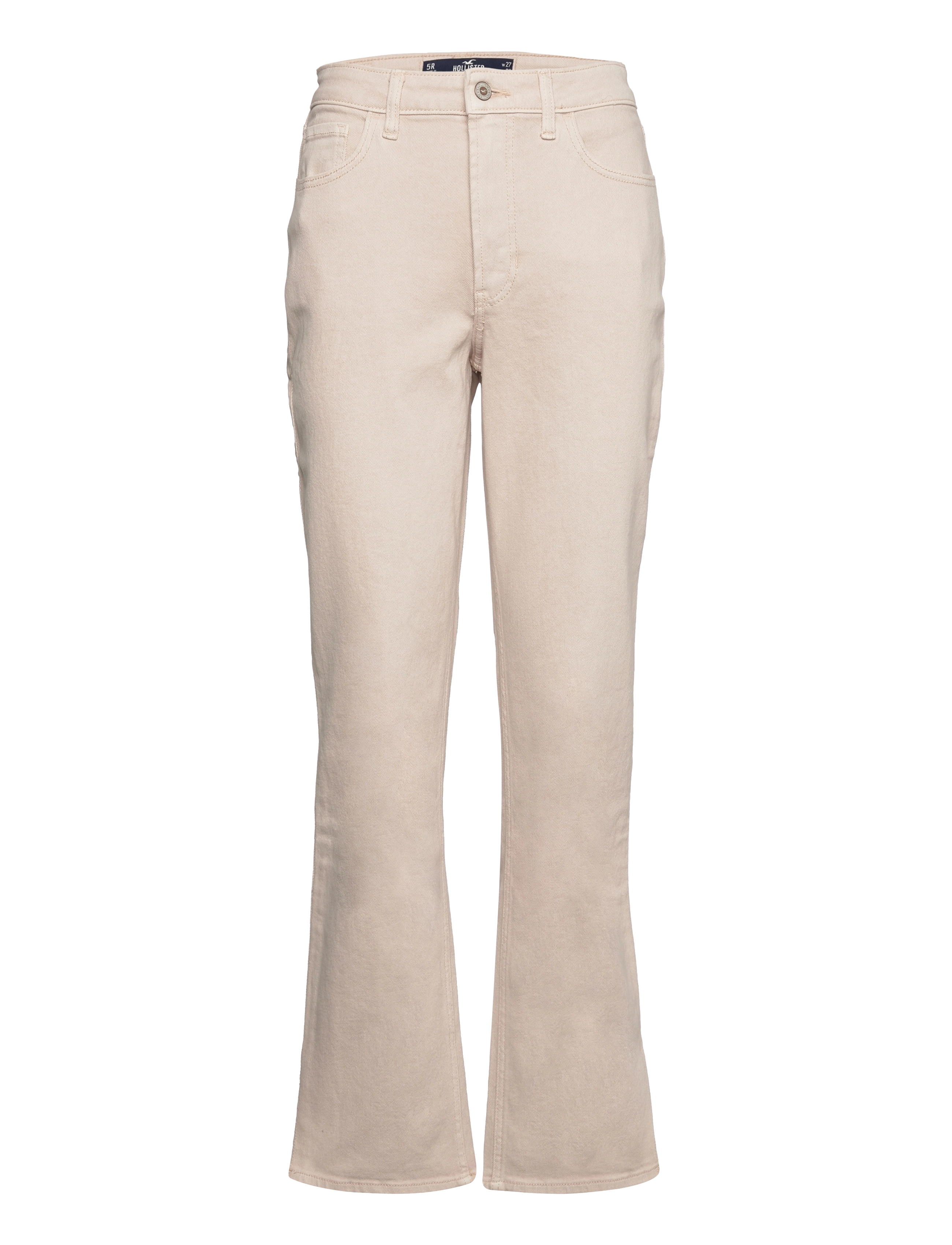 Hollister HCo. GIRLS JEANS - Transitional Layering - ULTRA HIGH RISE PINK SIDE SLIT 90S STRAIGHT JEAN / cream