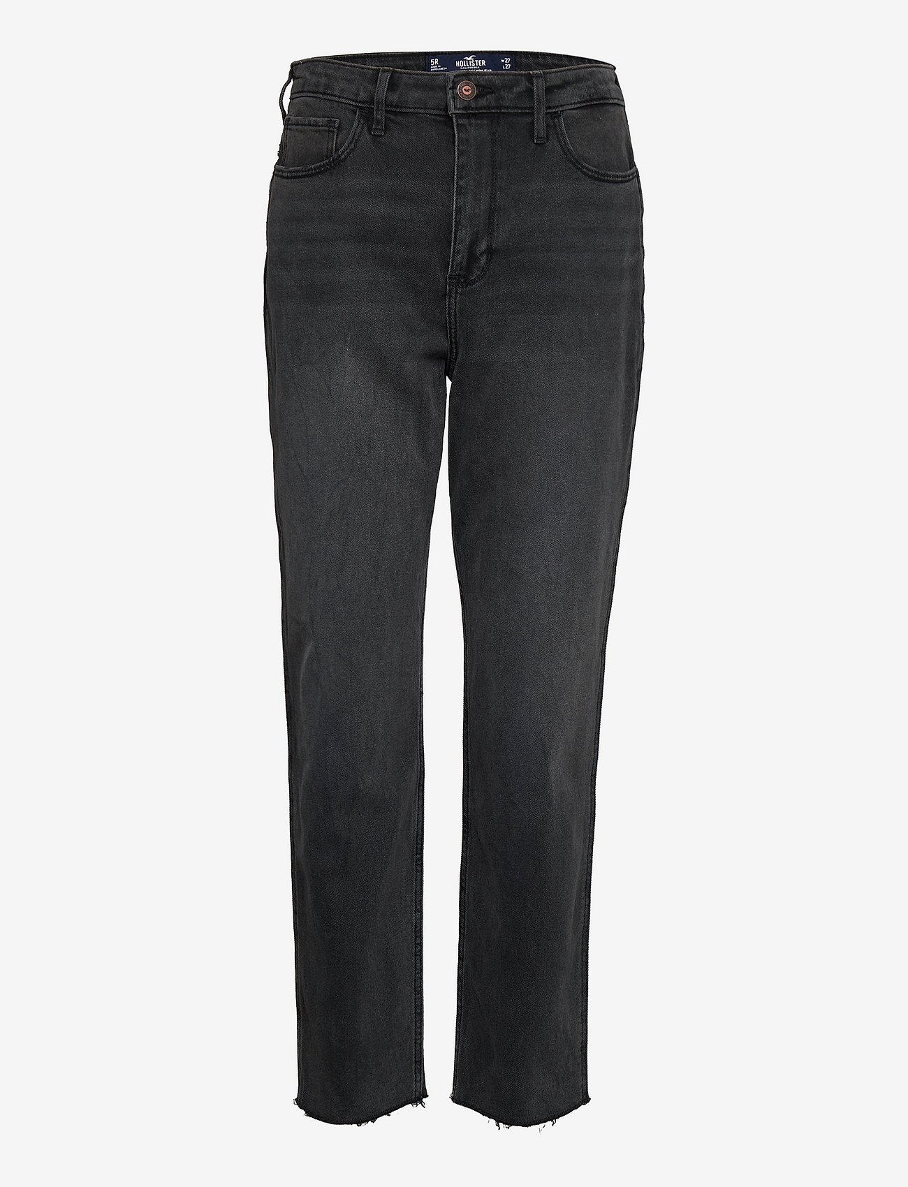 Hollister - UHR MOM - straight jeans - wash black ultra high rise mom jean - 0