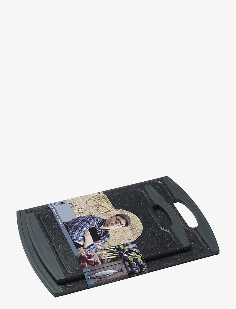 Holm - Cutting board plastic 2ps. - lõikelauad - black - 1
