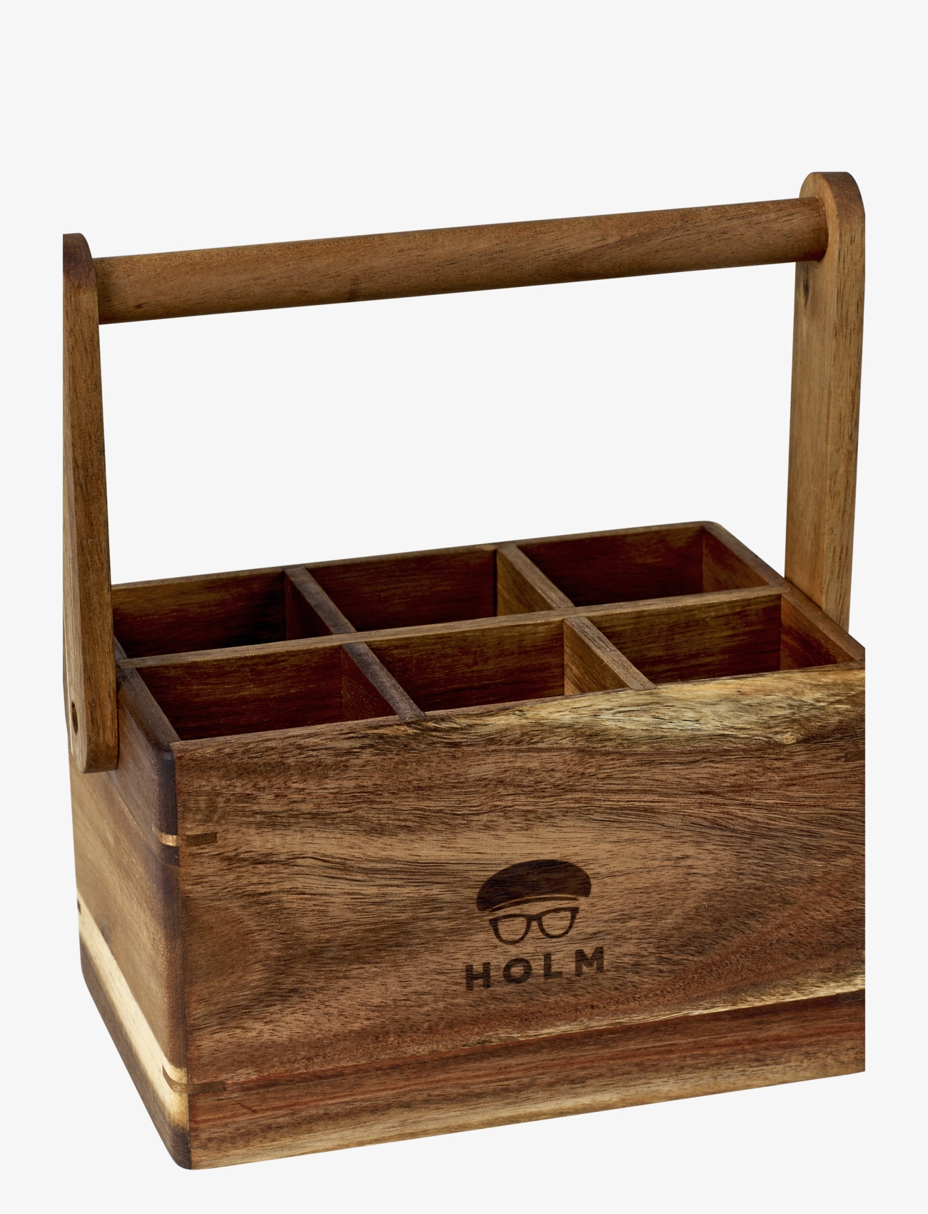Holm Holder 6 Rum, 25X14X22 cm, Kitchen Storage, Braun - Boxes & Containers, Homeware