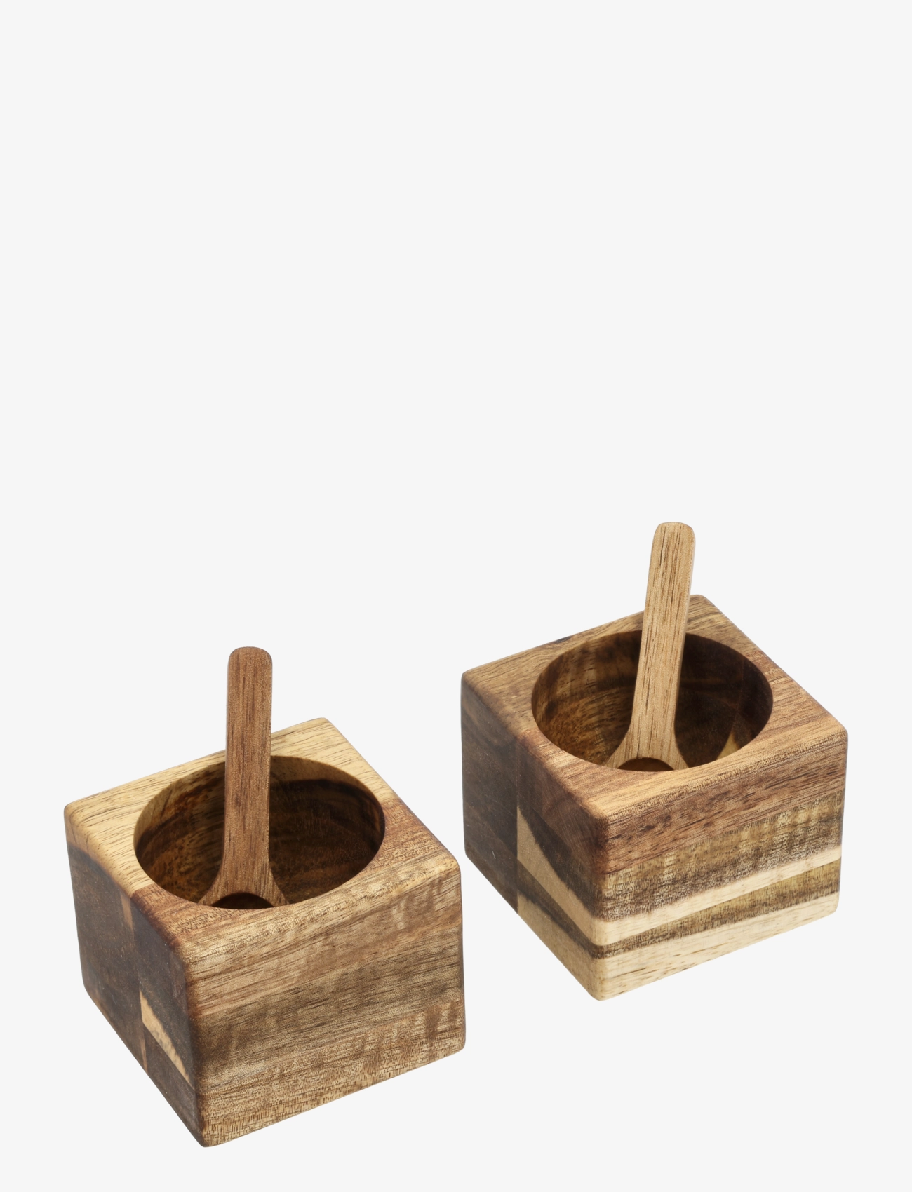 HOLM Miniskålesæt Med 2 Skeer 2 Stk. Braun - 6X6X5CM - Unisex