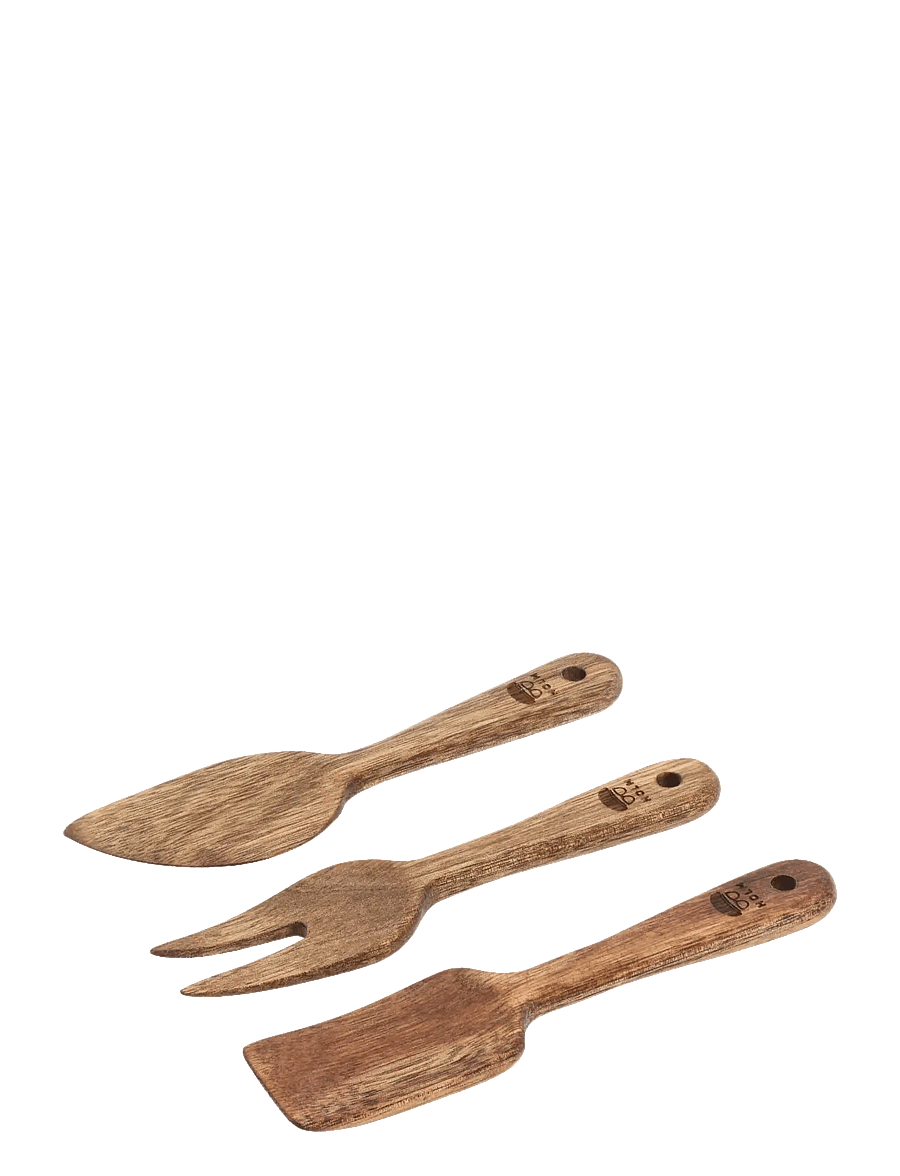 Holm - Cheese set 14 cm 3 pcs Acacia wood - juustunoad - natural - 1