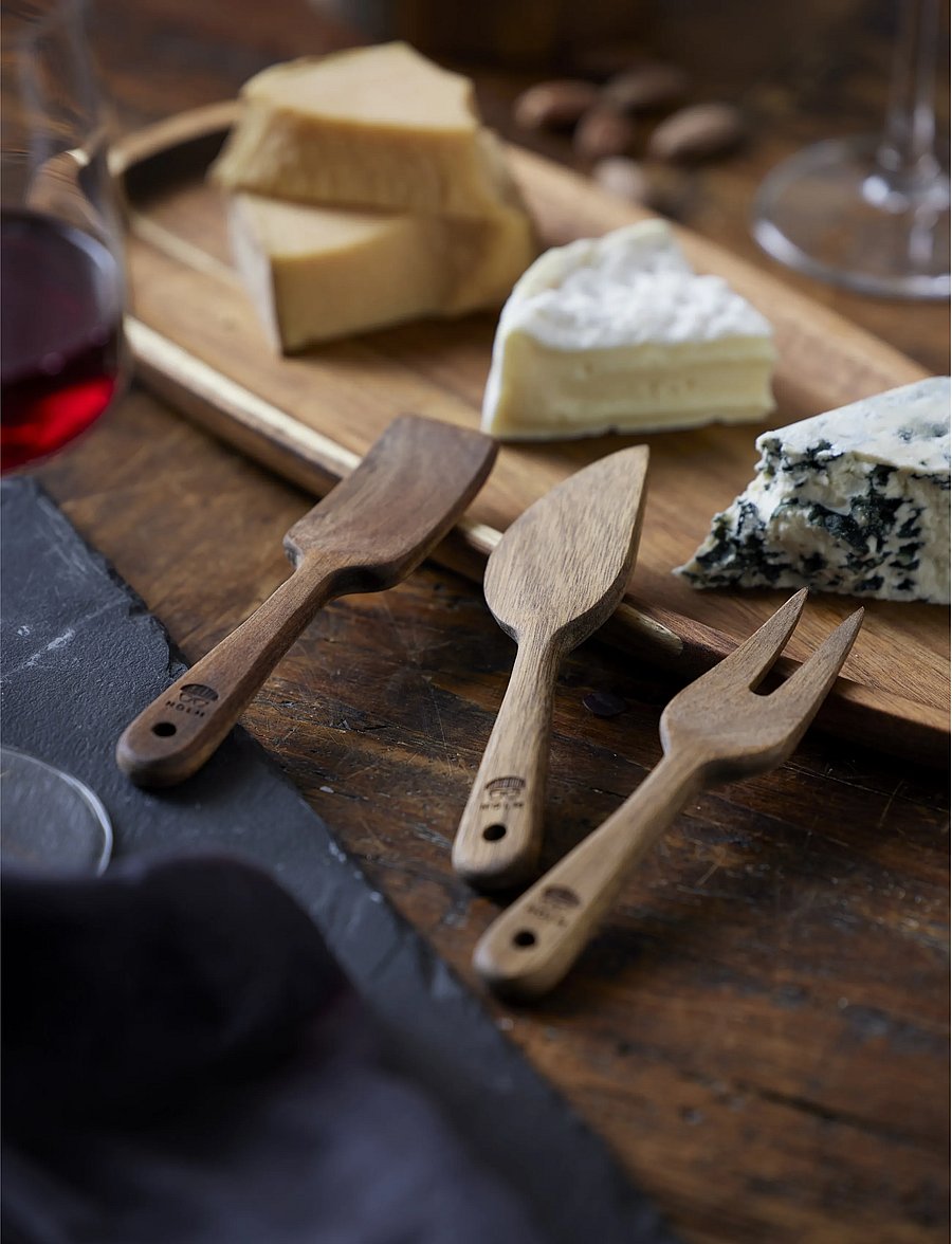 Holm - Cheese set 14 cm 3 pcs Acacia wood - juustunoad - natural - 2