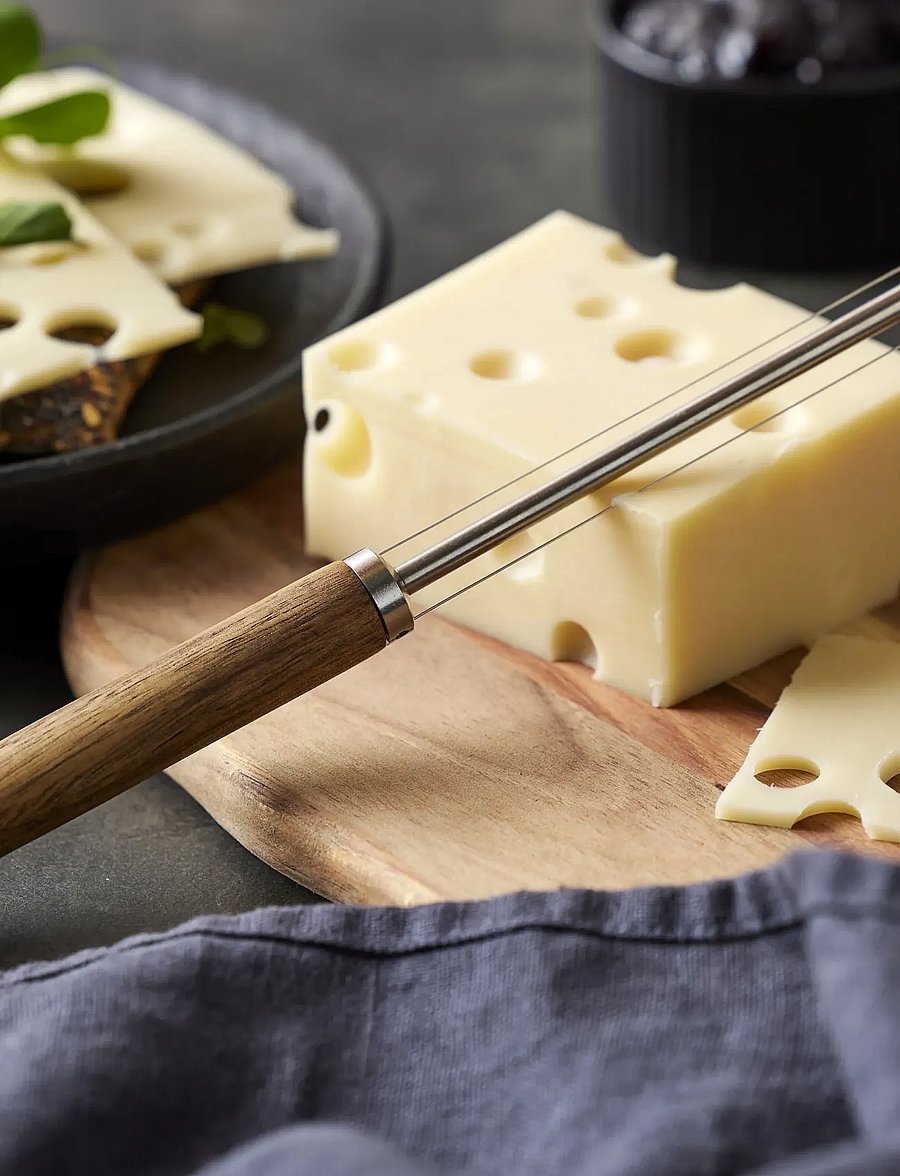 Holm - Cheese slicer 24,5 cm Stainless steel/Acacia - juustulõikurid - natural - 3