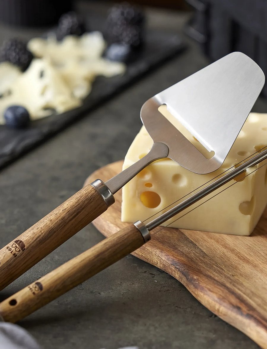 Holm - Cheese slicer 24,5 cm Stainless steel/Acacia - juustulõikurid - natural - 4
