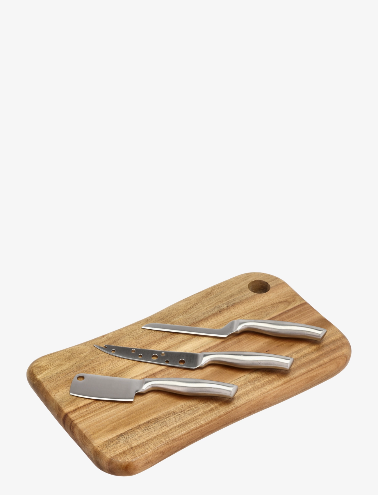 HOLM Ostebræt Med 3 Knive Silber - 38X 22X 1.9CM - Unisex