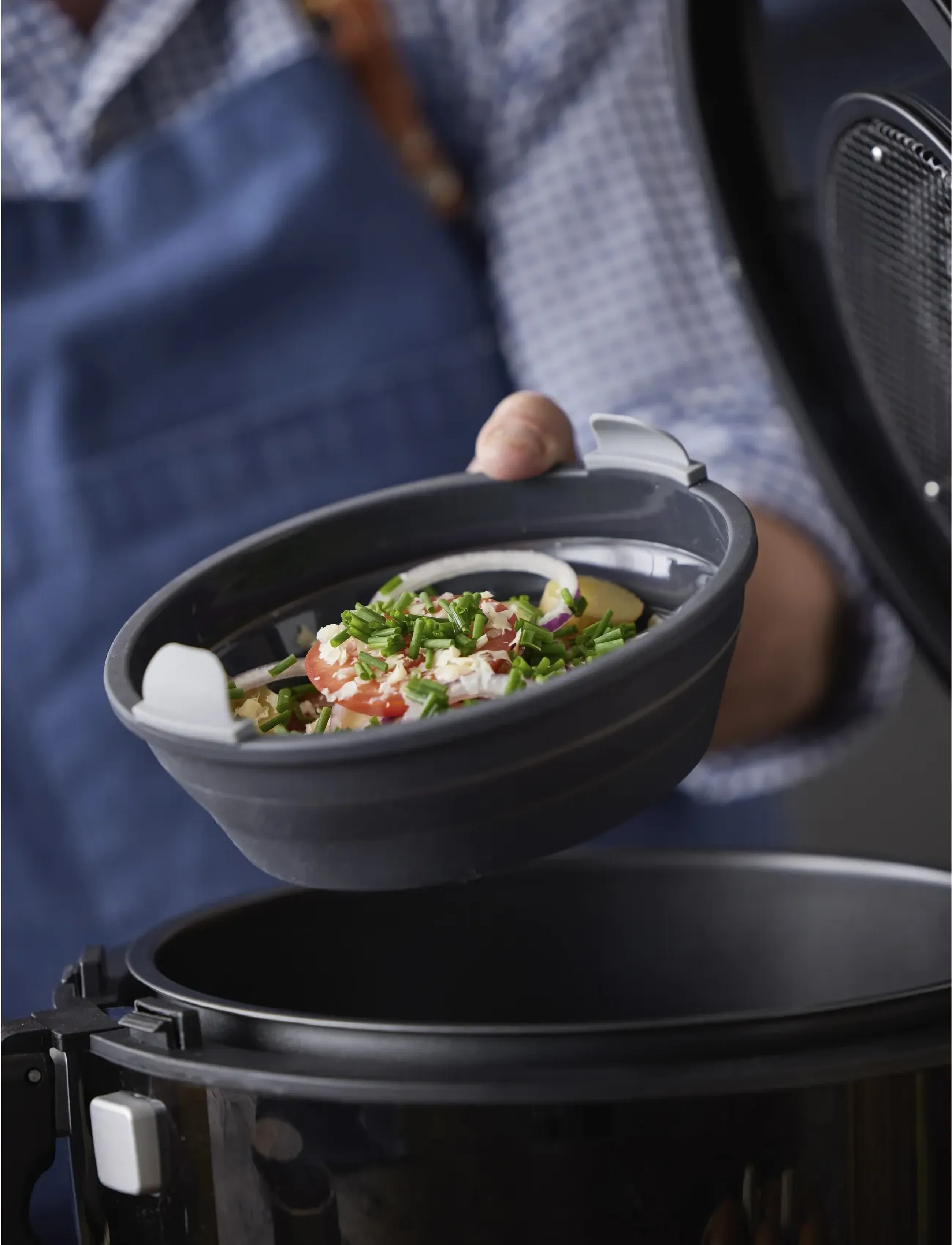 Holm Silikoneform Til Airfryer Rund, 19X8 cm, Black, Kitchen Appliances > Airfryers, Unisex