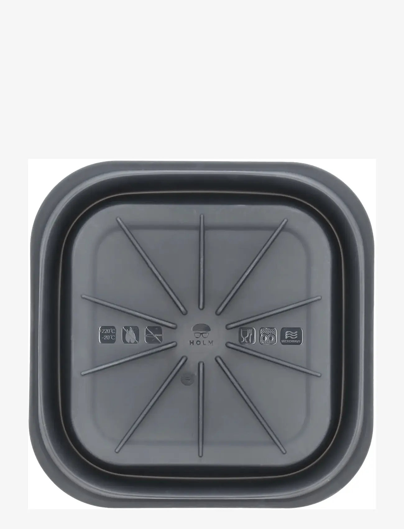 Holm - Silicone mould for airfryer Square - andere küchenutensilien - black - 2