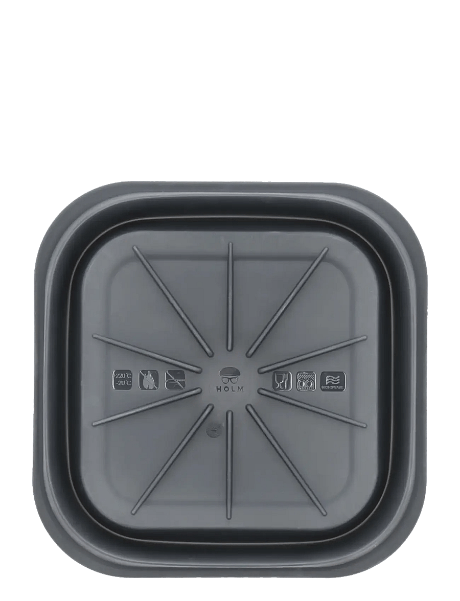Holm - Silicone mould for airfryer Square - andere küchenutensilien - black - 2