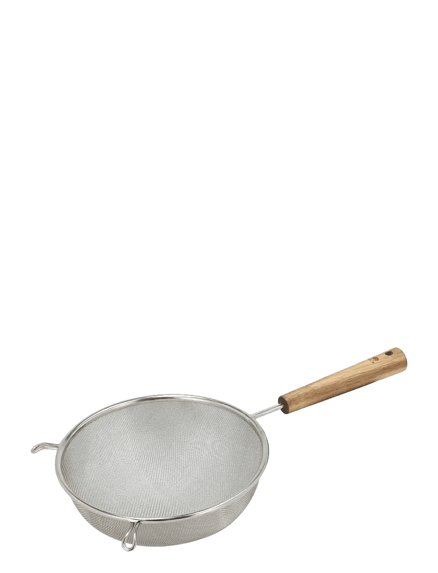 Holm - Mesh strainer 20 cm Stainless steel/Acacia - durchschläge, siebe & trichter - natural - 0