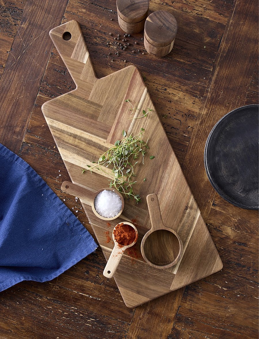 Holm - Measuring spoons set 3 pcs Acacia wood - messlöffel - natural - 3